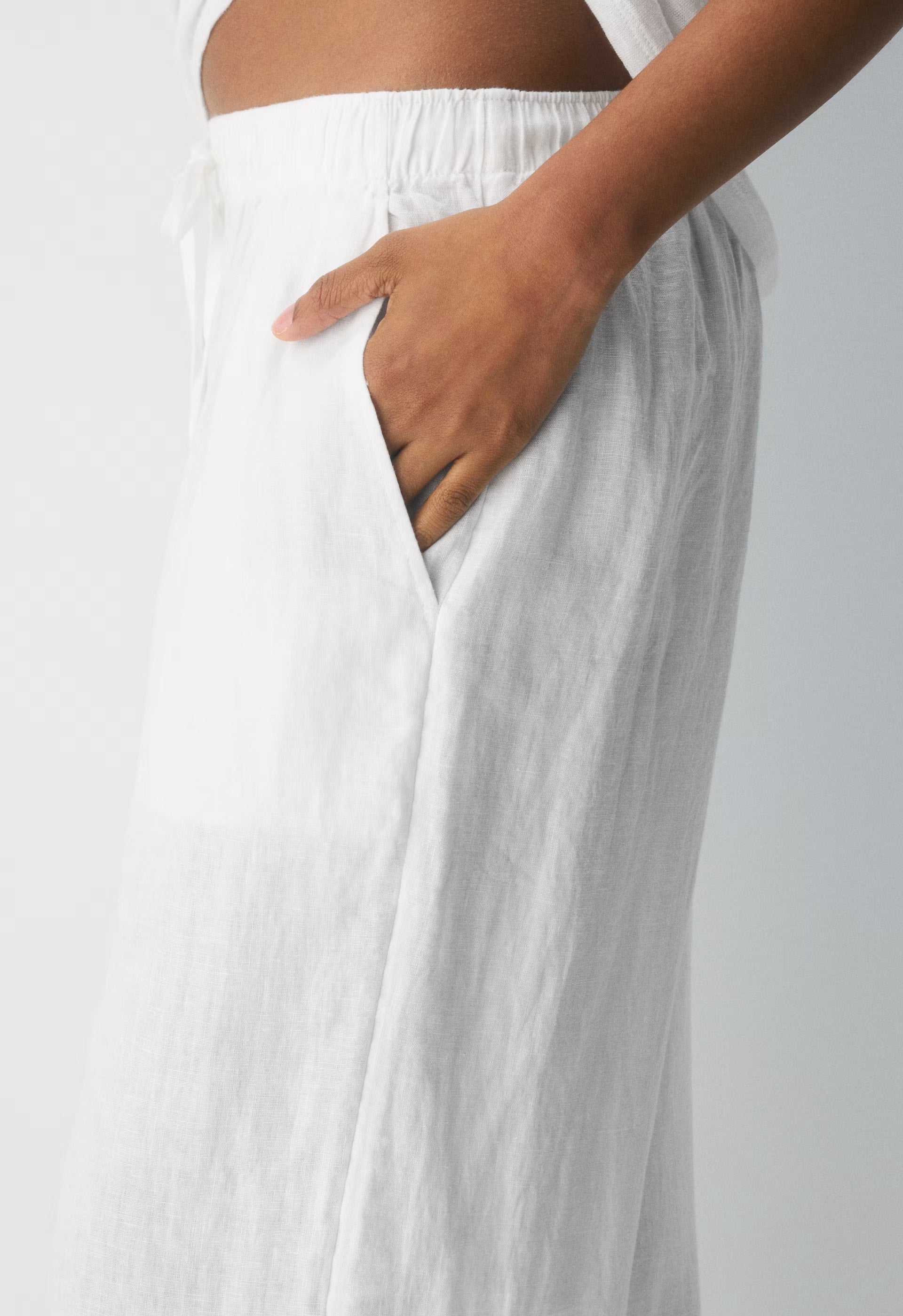 Sail Linen Pant - WHITE