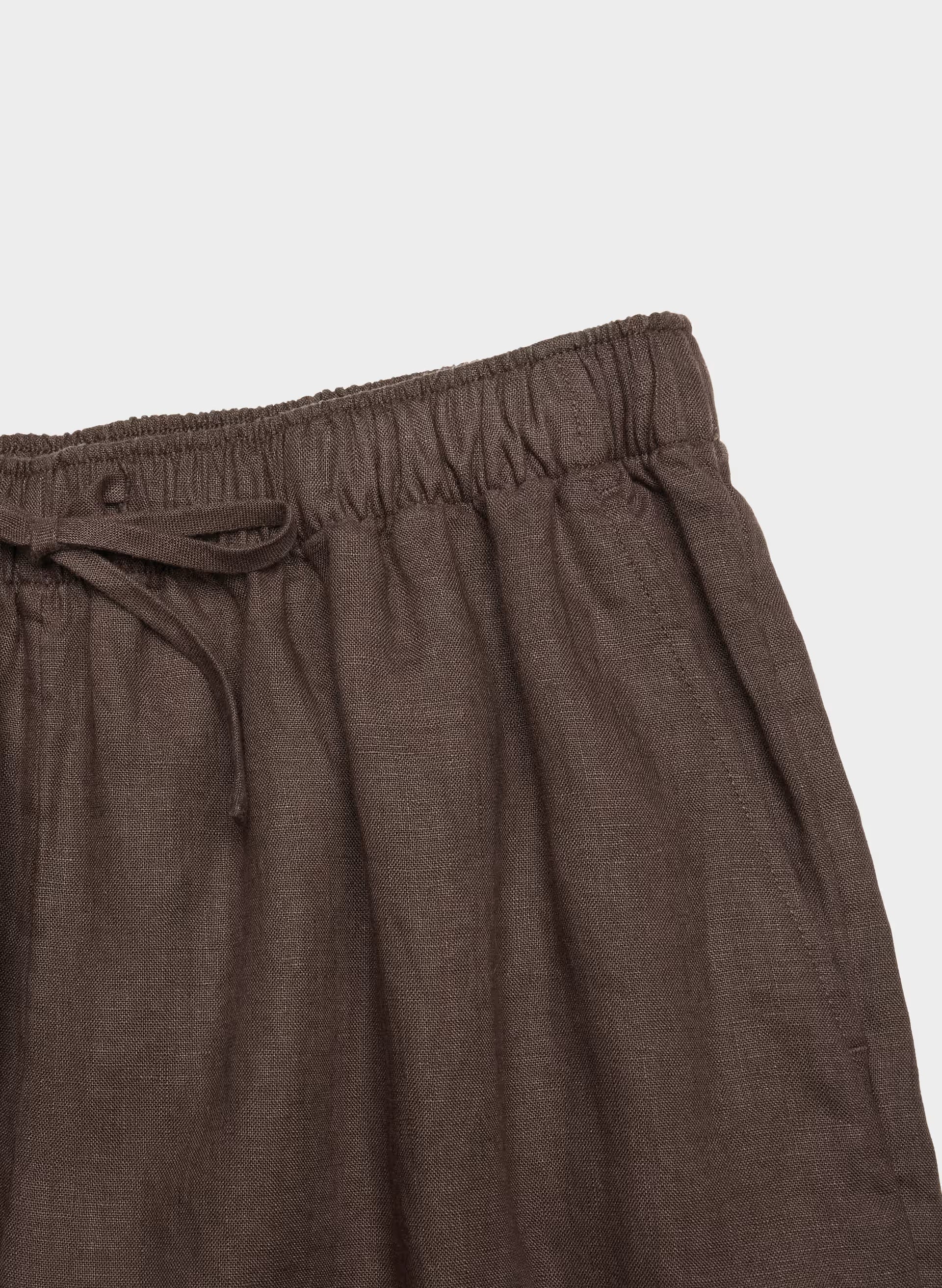 Sail Linen Pant - RICH MOCHA BROWN