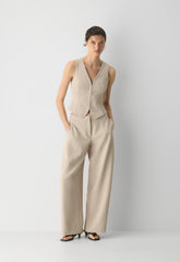 Helix Barrel Pant - Crepette™ - MARCONA BEIGE
