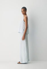 New Globetrot Linen Pant - IDELLA STRP VILLBL/WH