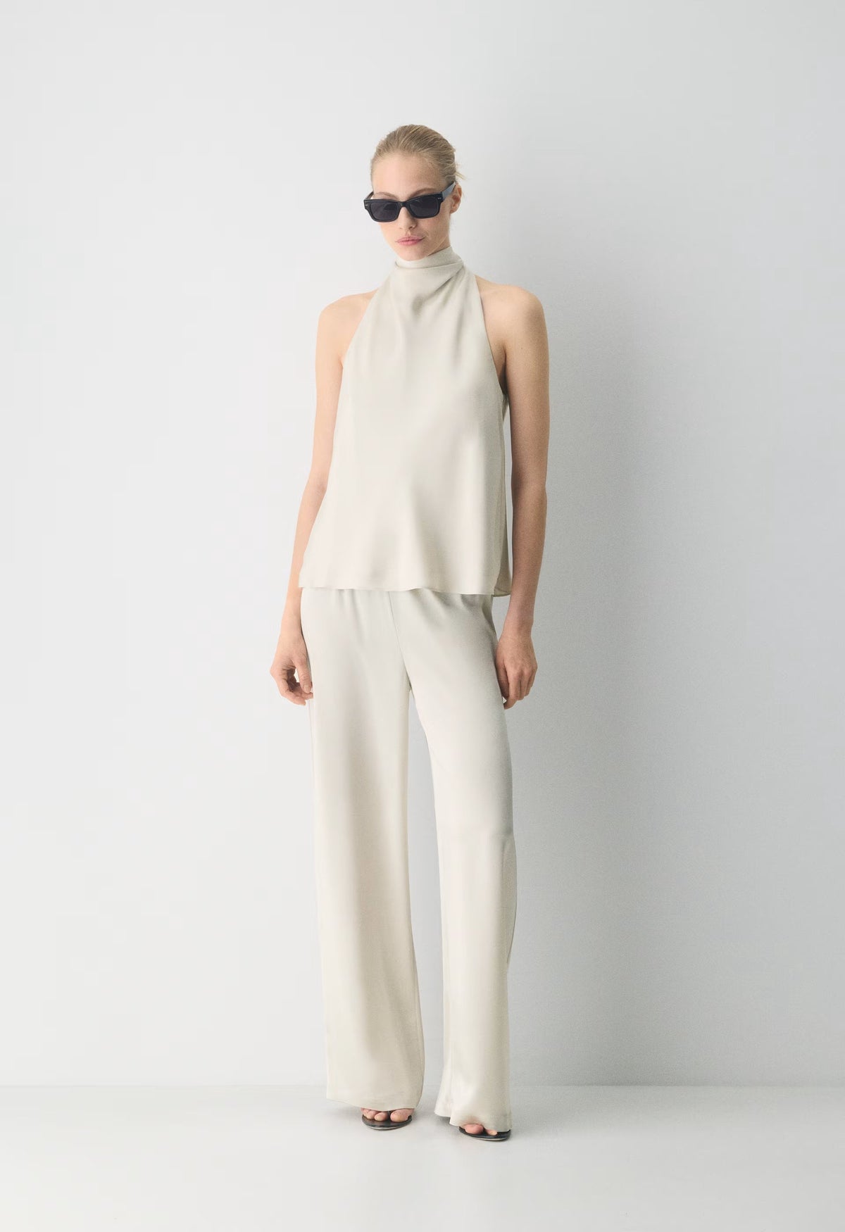 Archer Satin Pant - MATTE PEARL