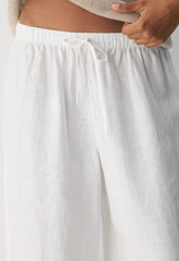 New Globetrot Linen Pant - WHITE