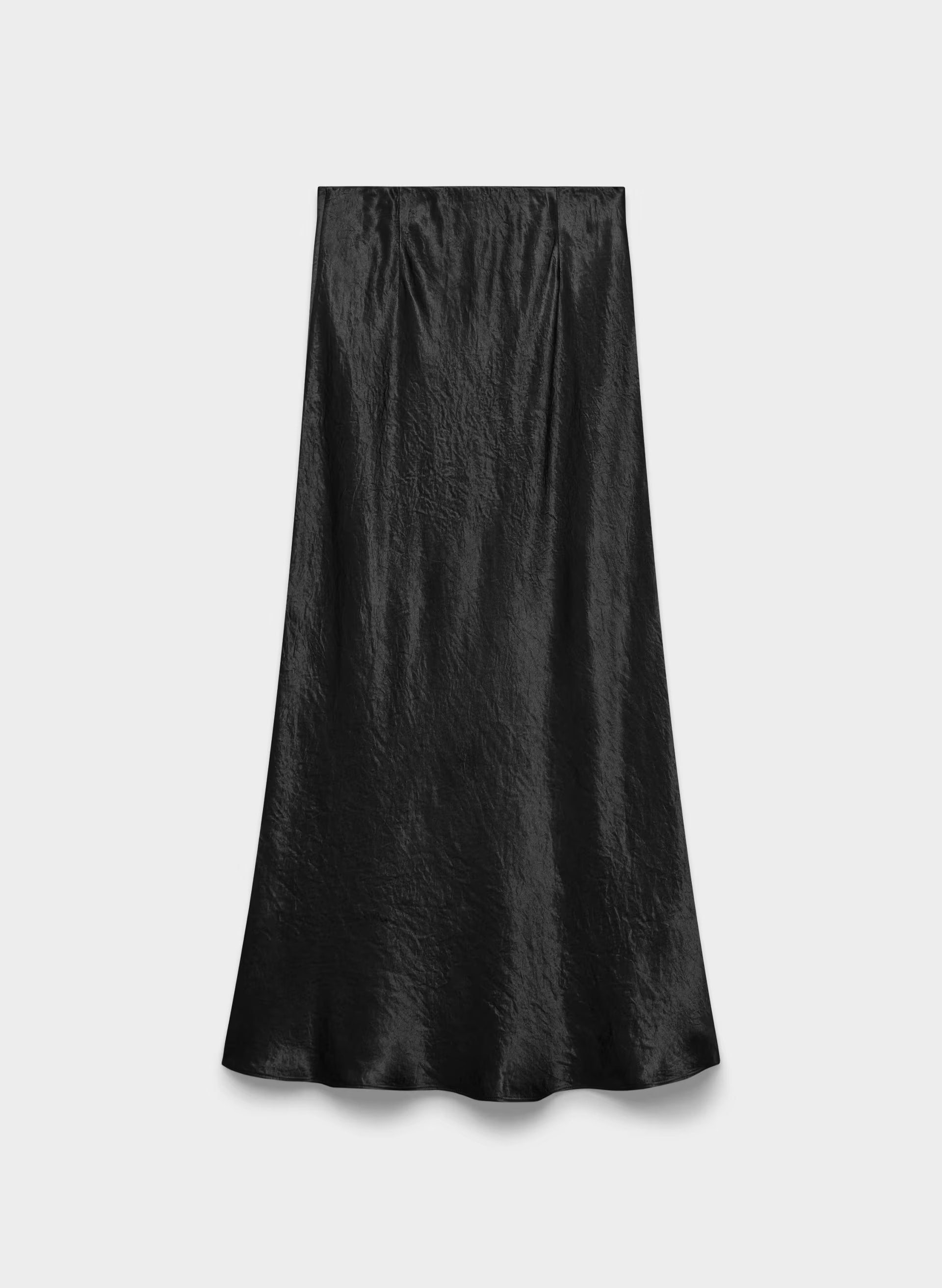 Slip Satin Maxi Skirt - BLACK