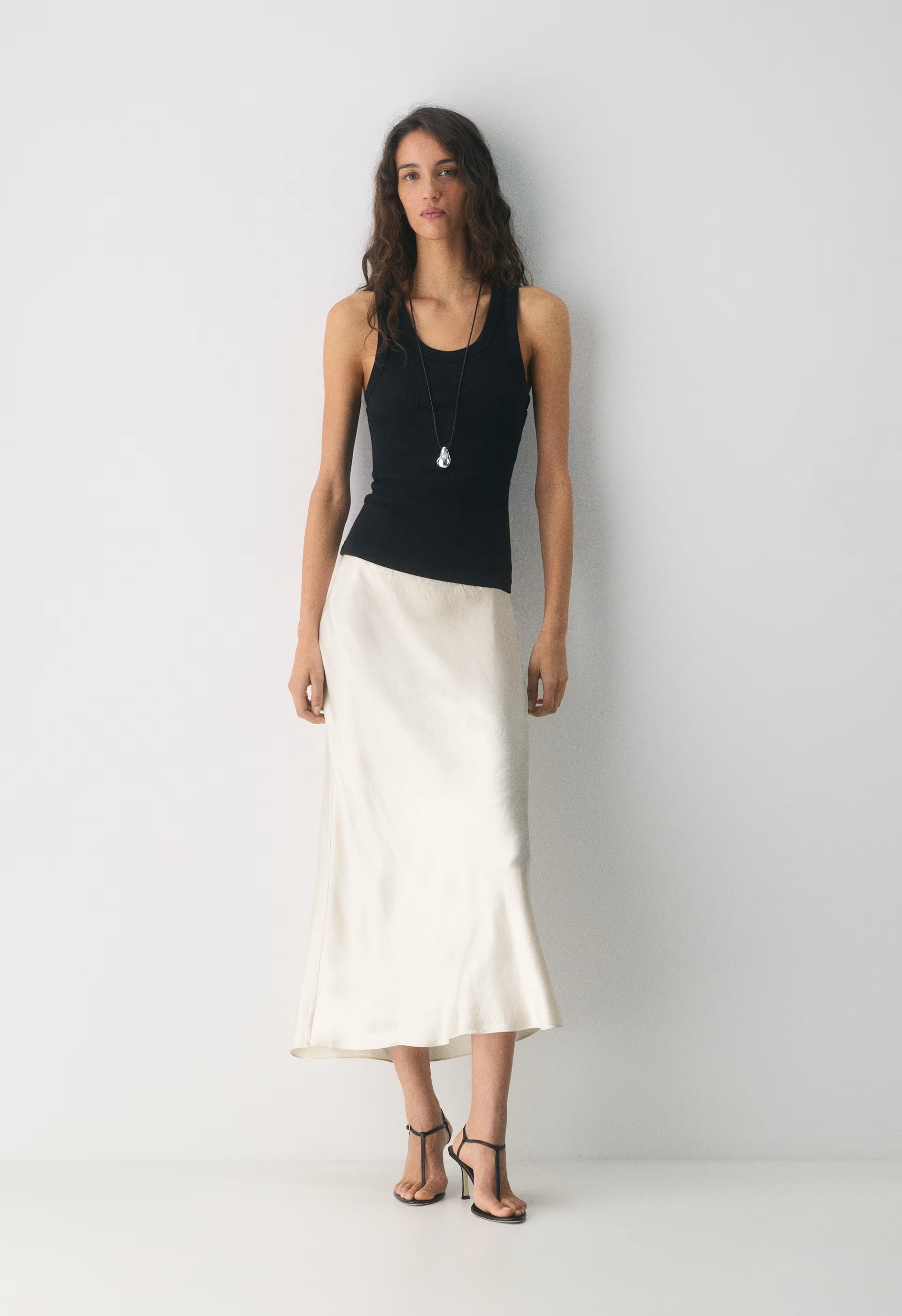 Slip Satin Maxi Skirt - ADMIRAL