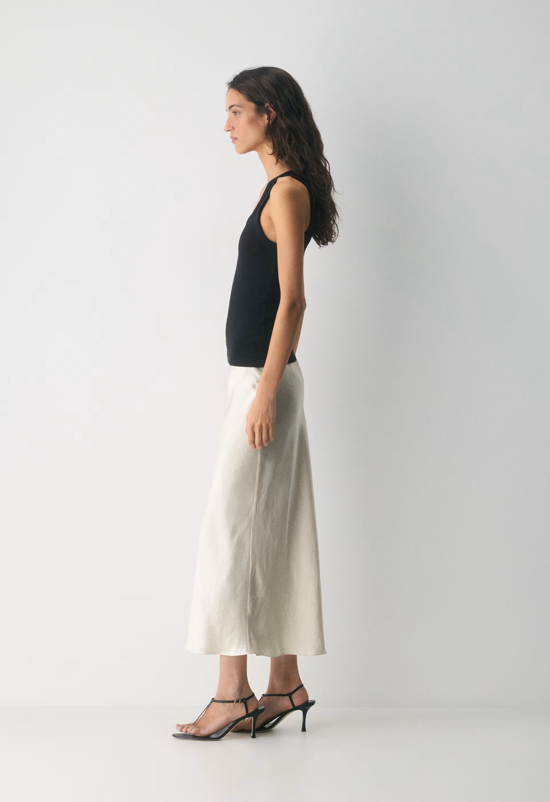 Slip Satin Maxi Skirt - ADMIRAL