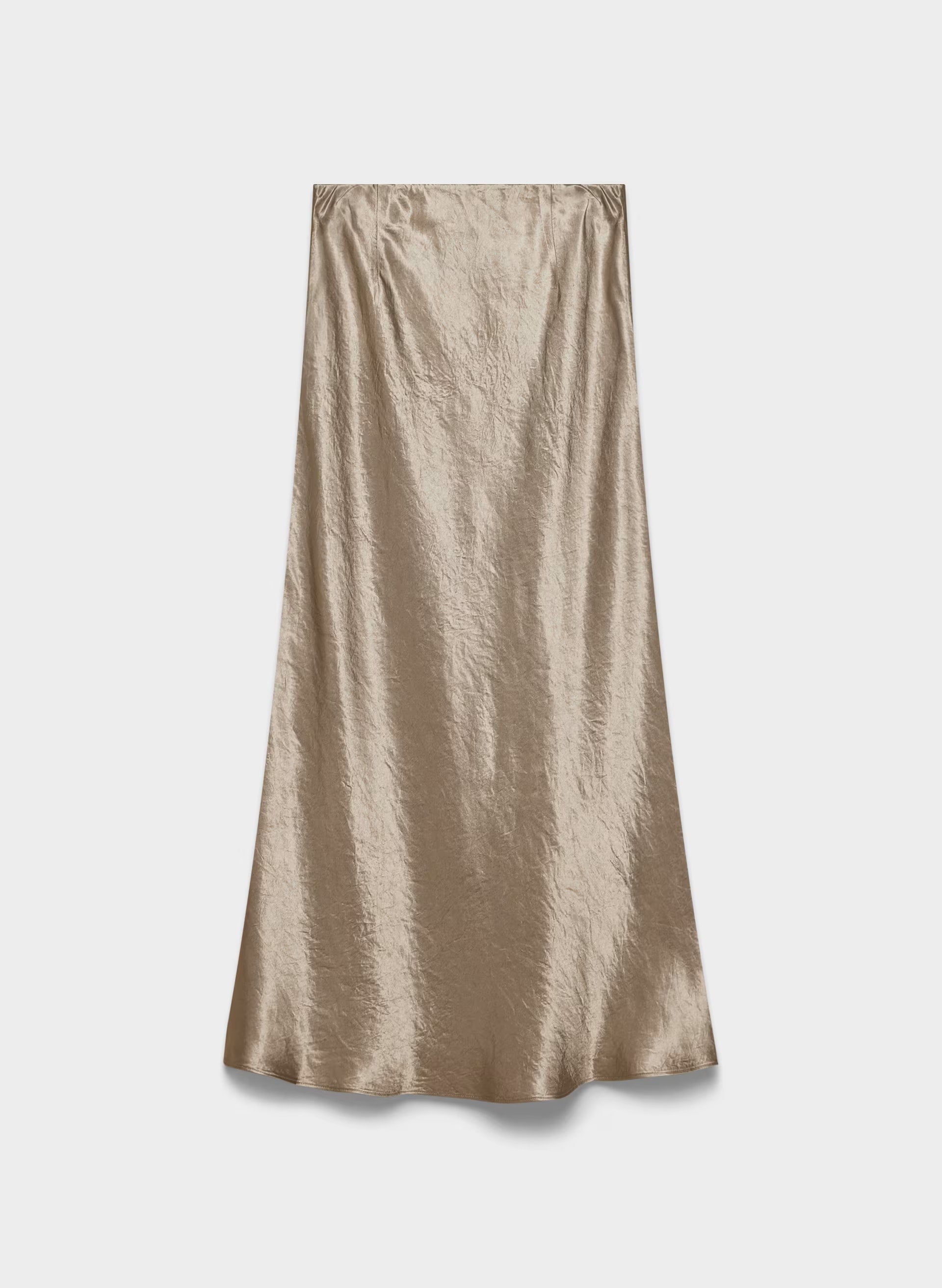 Slip Satin Maxi Skirt - NOMAD TAUPE