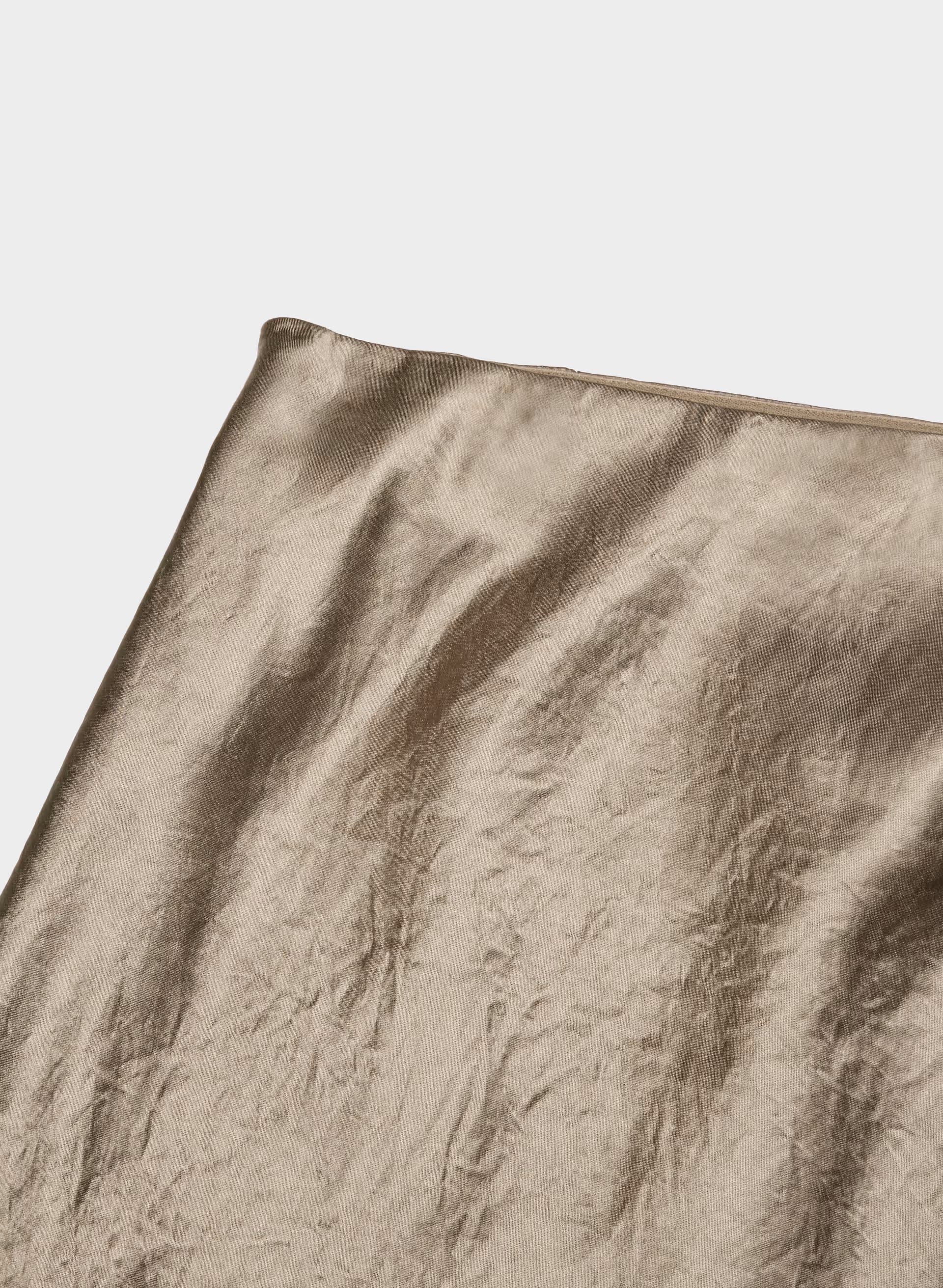 Slip Satin Maxi Skirt - NOMAD TAUPE