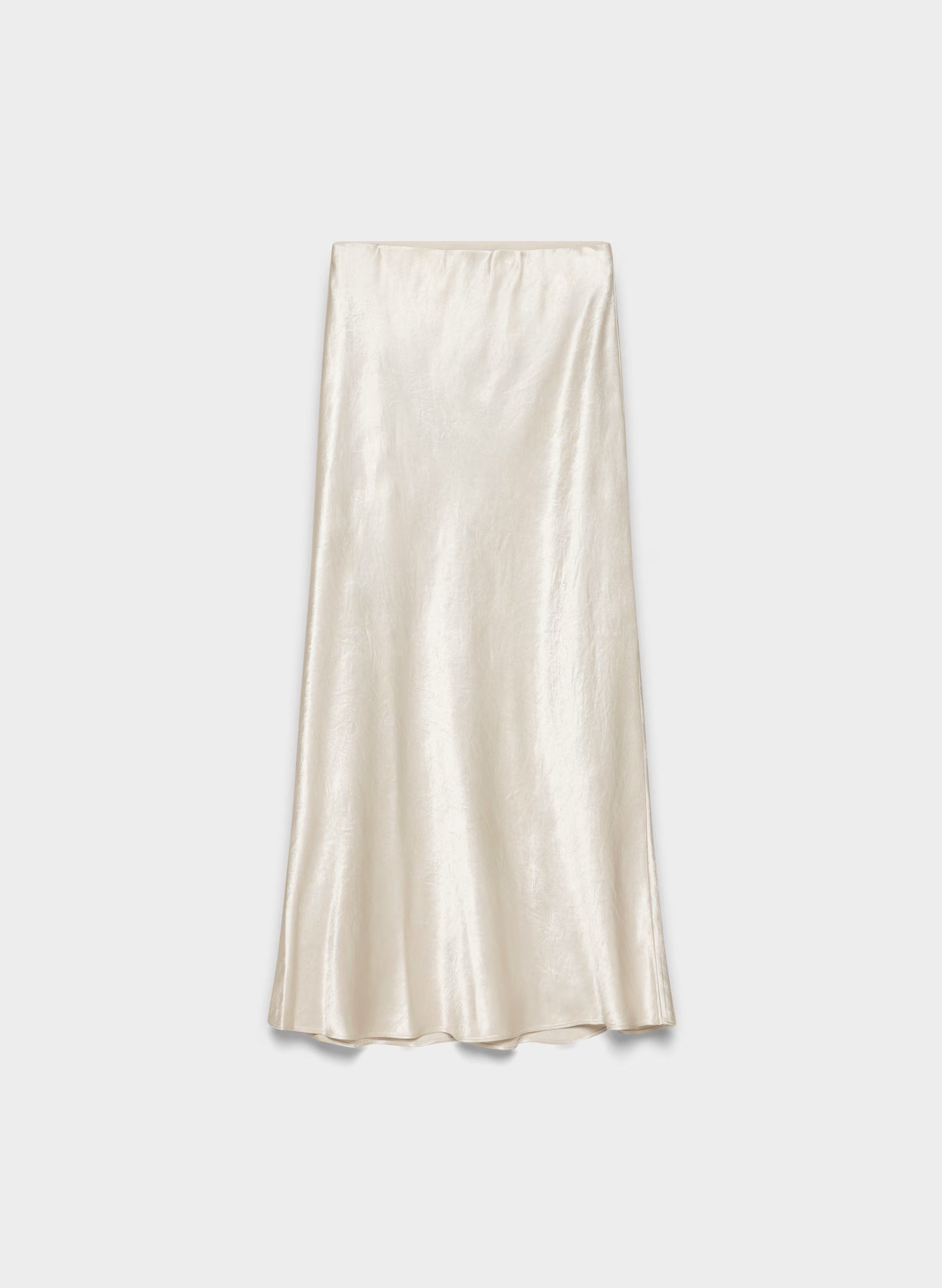 Slip Satin Maxi Skirt - METROPOLIS BEIGE