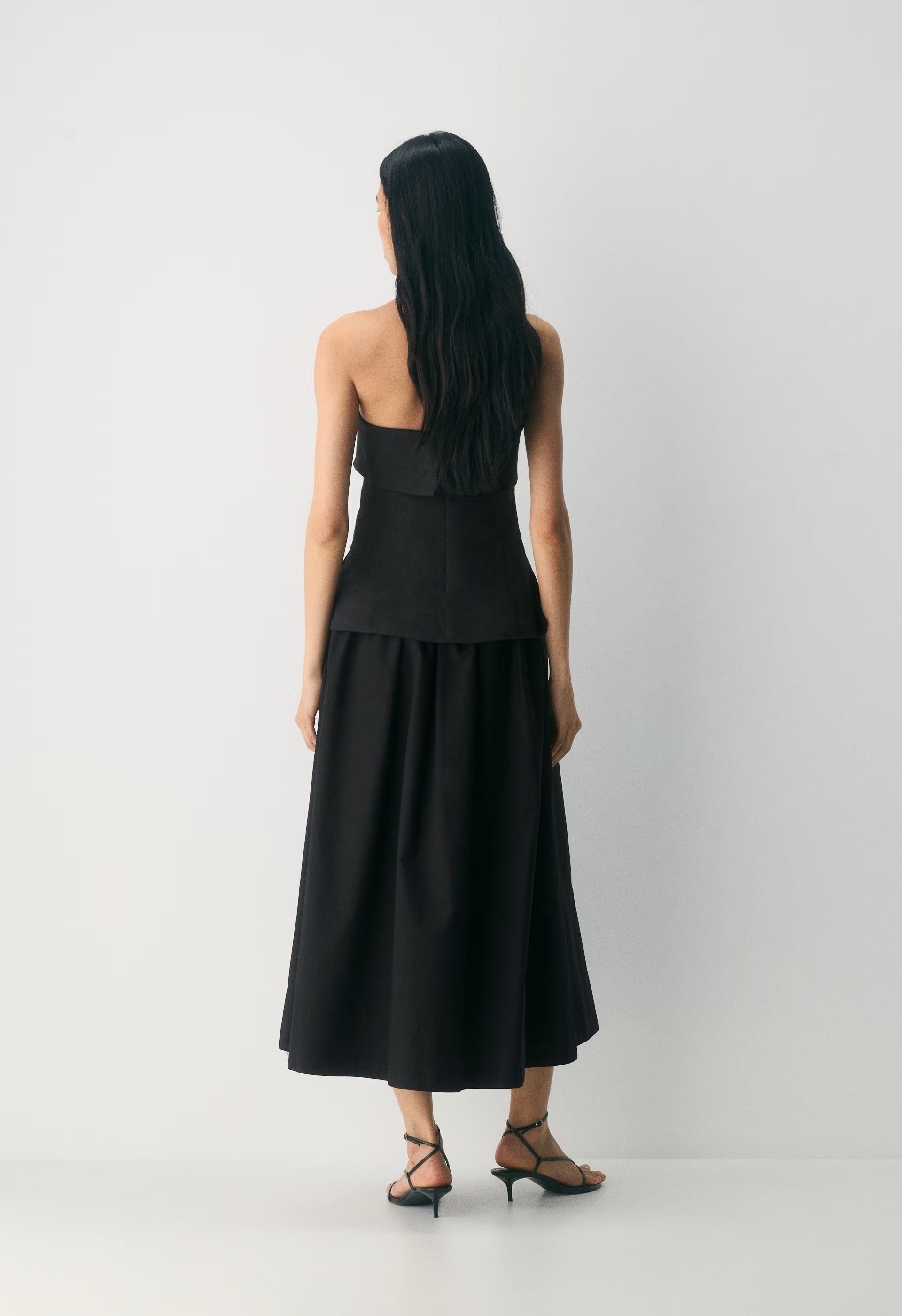 Luminary Poplin Skirt - BLACK