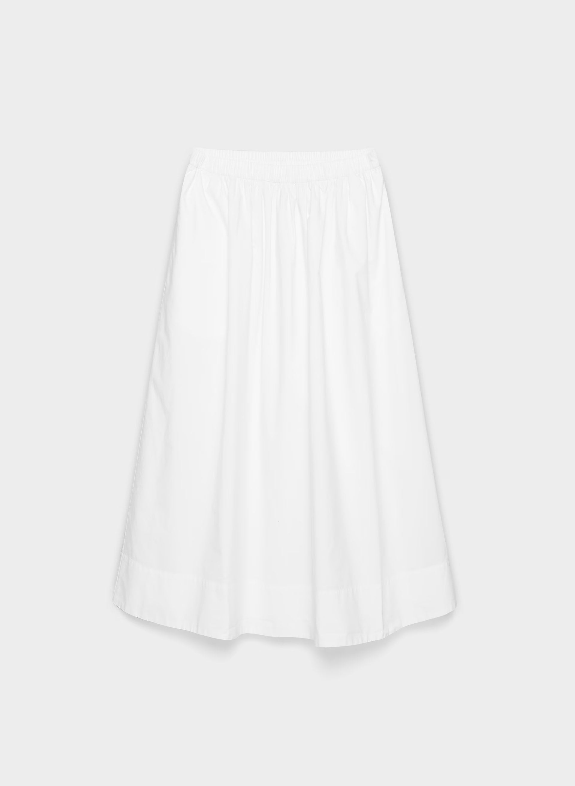 Luminary Poplin Skirt - BRIGHT WHITE