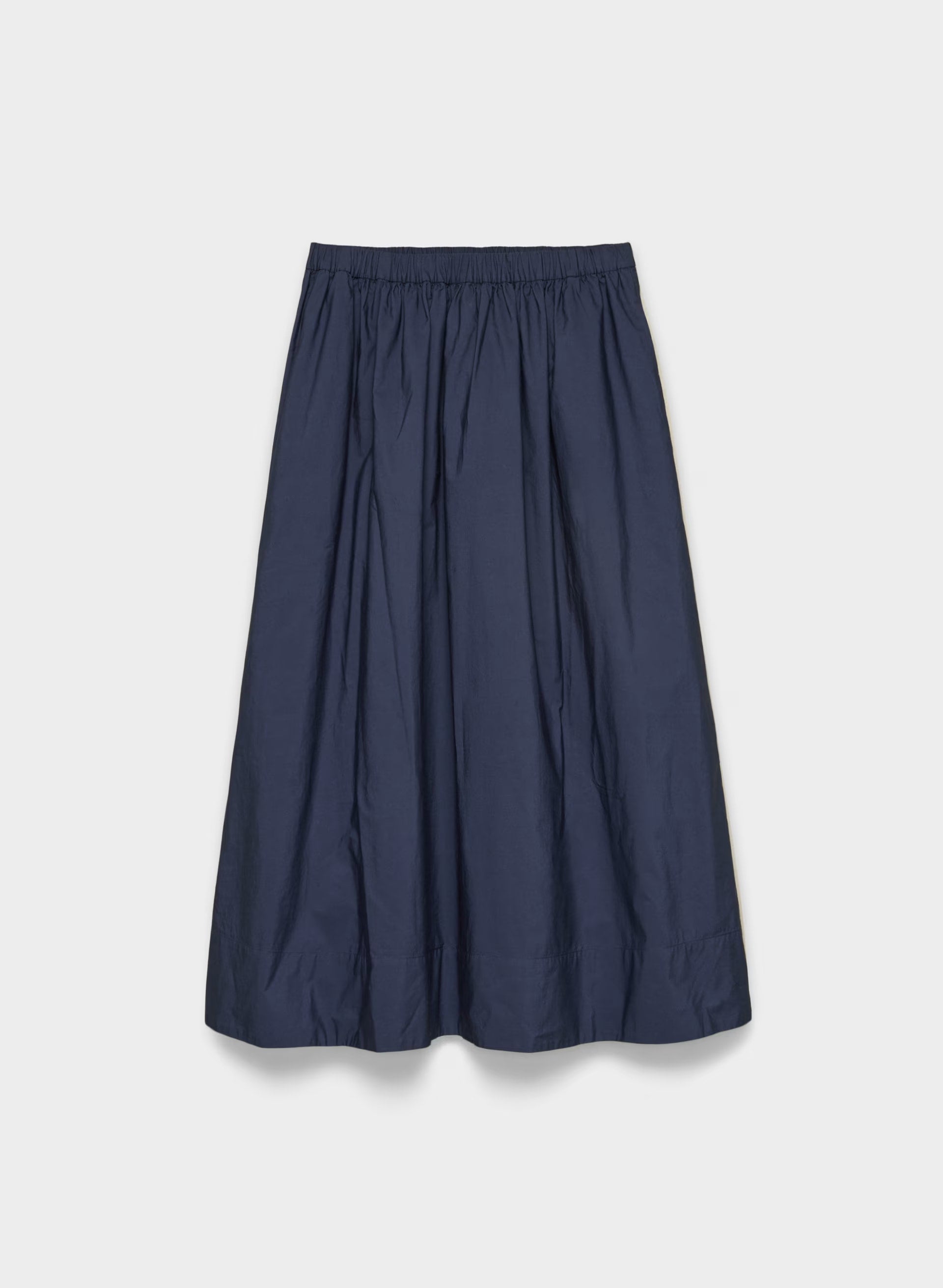 Luminary Poplin Skirt - HARBOUR NAVY