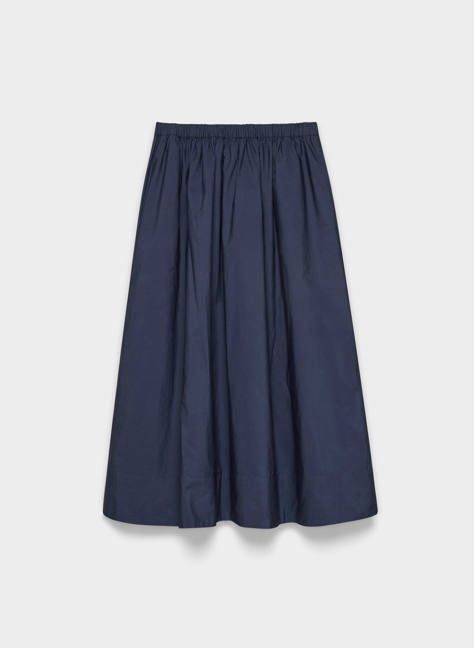 Luminary Poplin Skirt - HARBOUR NAVY
