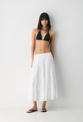Damasque Skirt - WHITE
