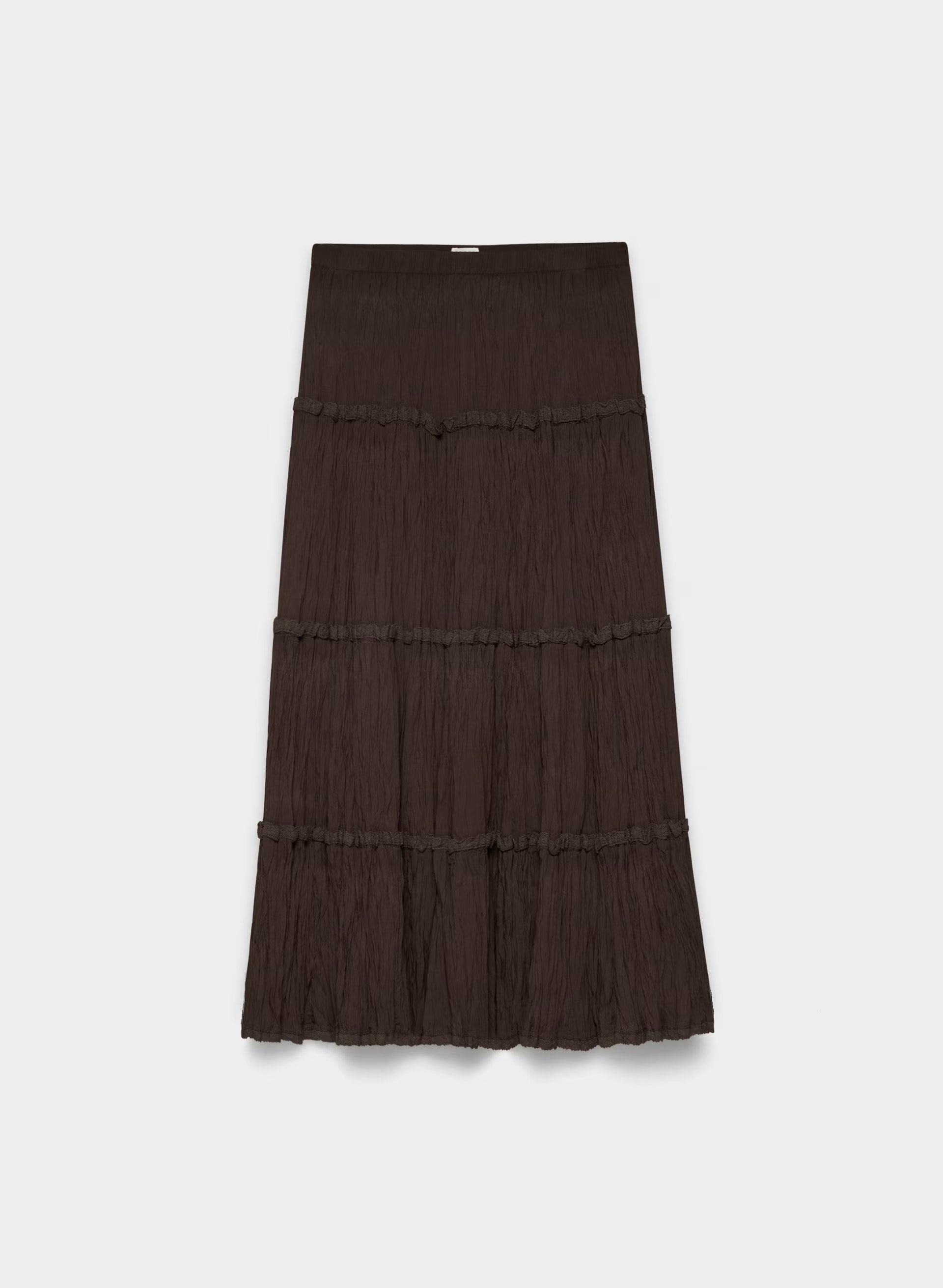 Damasque Skirt - RICH MOCHA BROWN