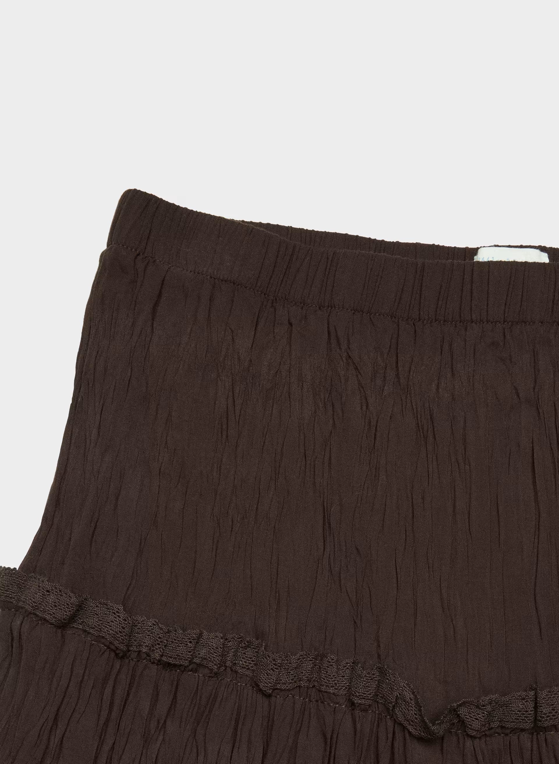 Damasque Skirt - RICH MOCHA BROWN