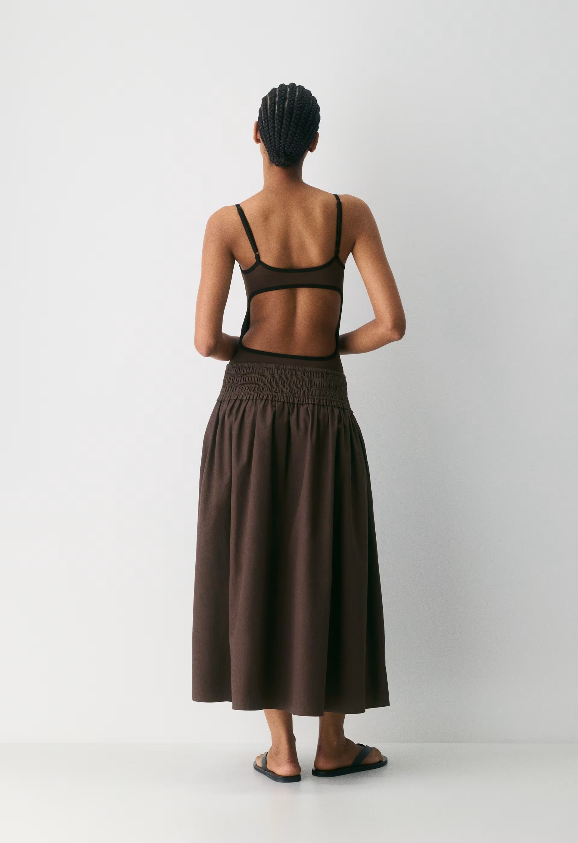 Vetiver Poplin Skirt - TURNER TAUPE