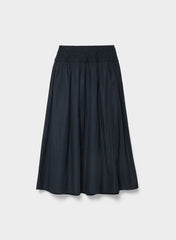 Vetiver Poplin Skirt - DARK NIGHT NAVY
