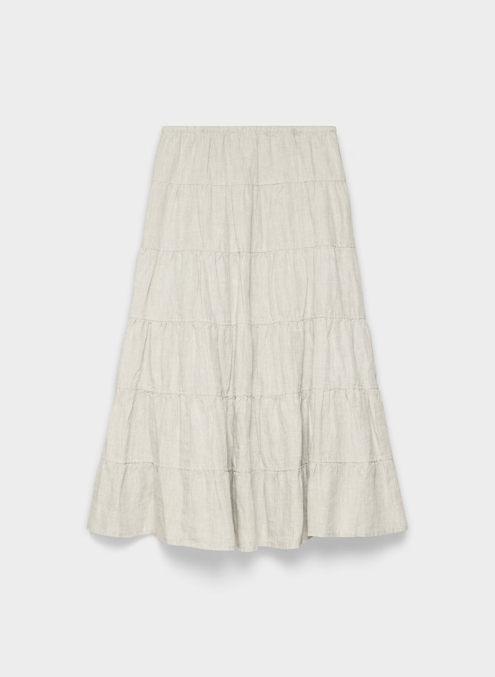 Bouquet Linen Skirt - UNDYED ECRU