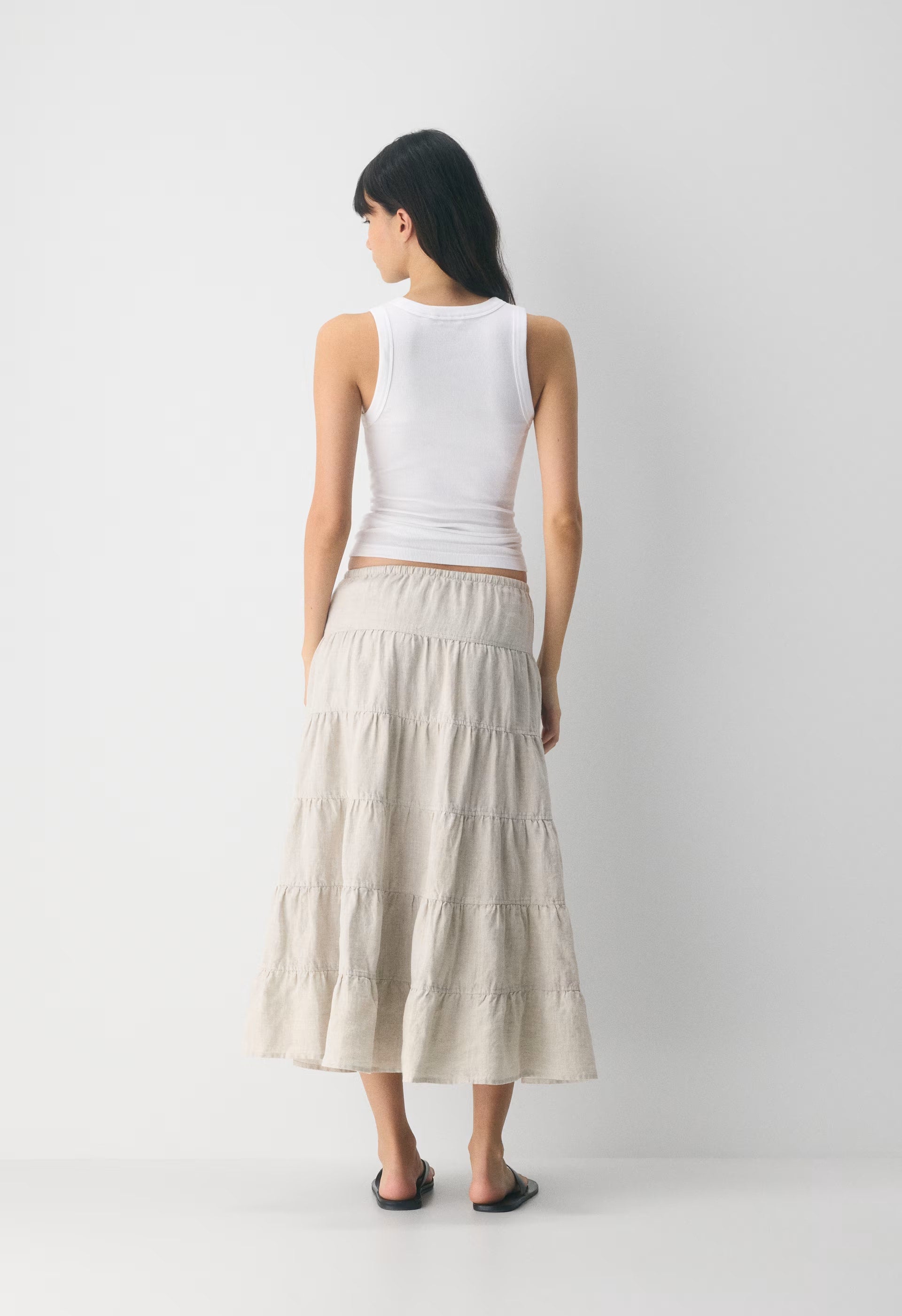 Bouquet Linen Skirt - SRPN CK LT BRH/HBR NVY