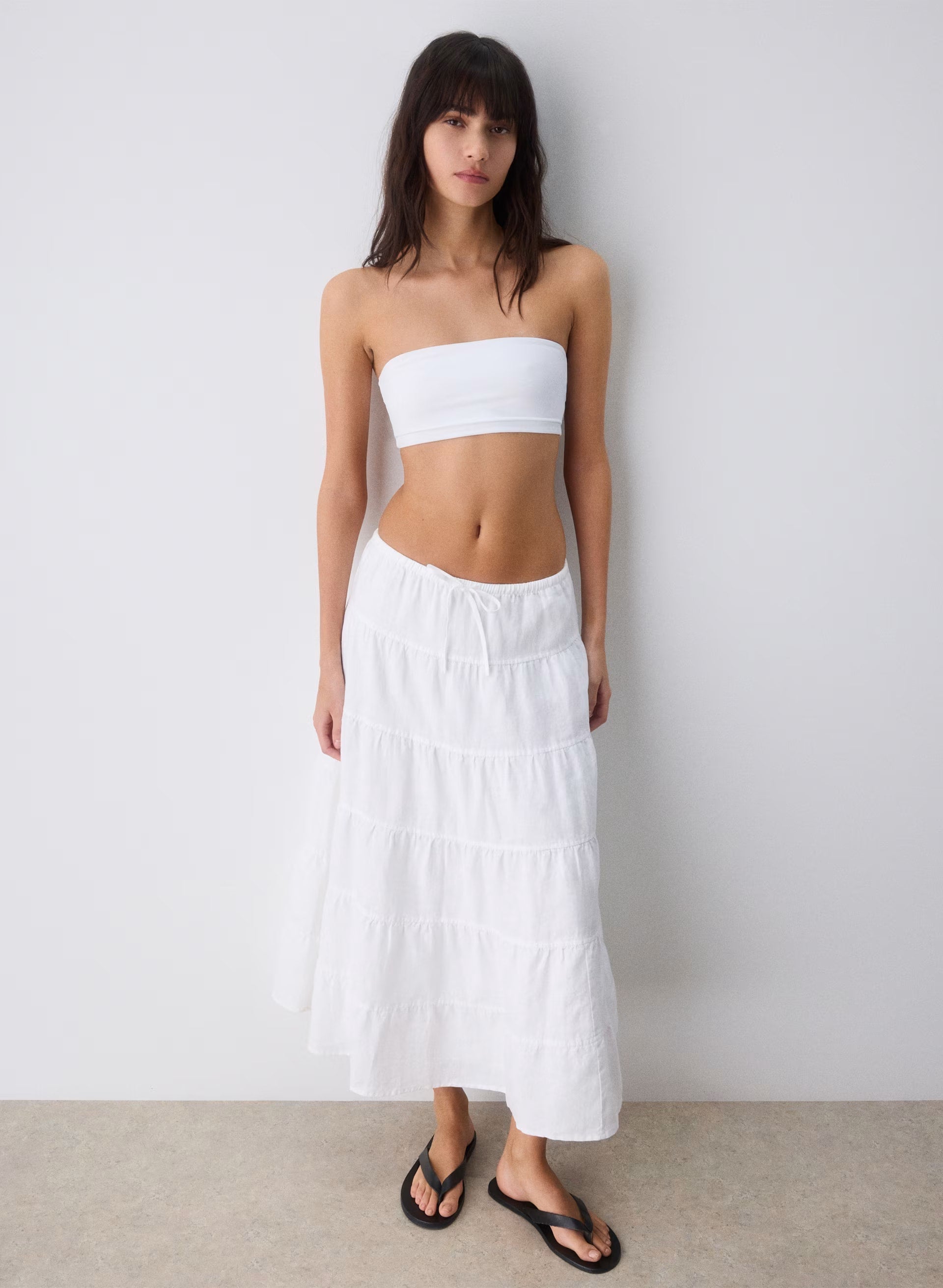 Bouquet Linen Skirt - SRPN CK LT BRH/HBR NVY