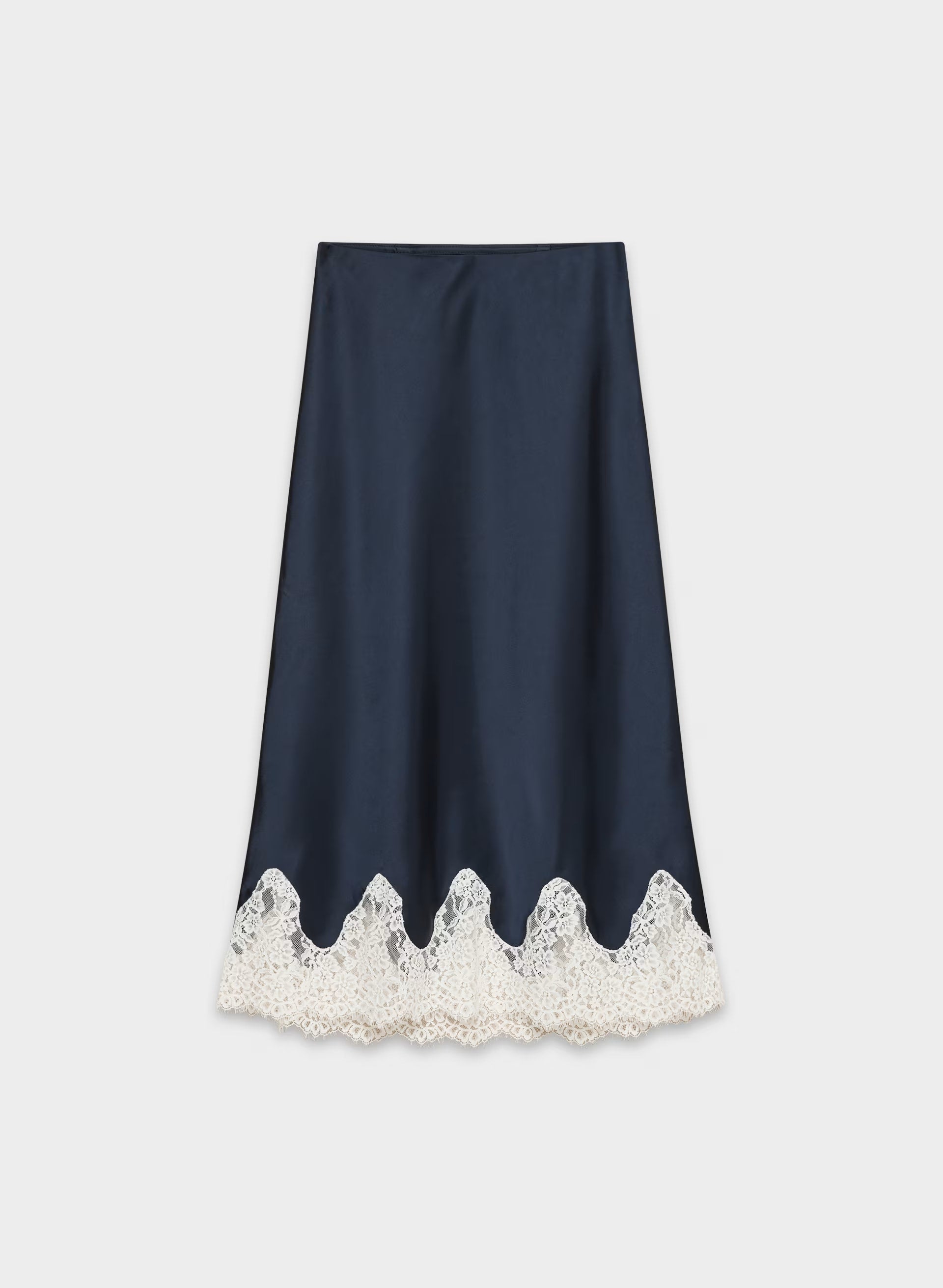 Henrietta Satin Skirt - ADMIRAL/ LIGHT BIRCH