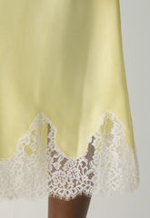 Henrietta Satin Skirt - LEMONADE/LIGHT BIRCH