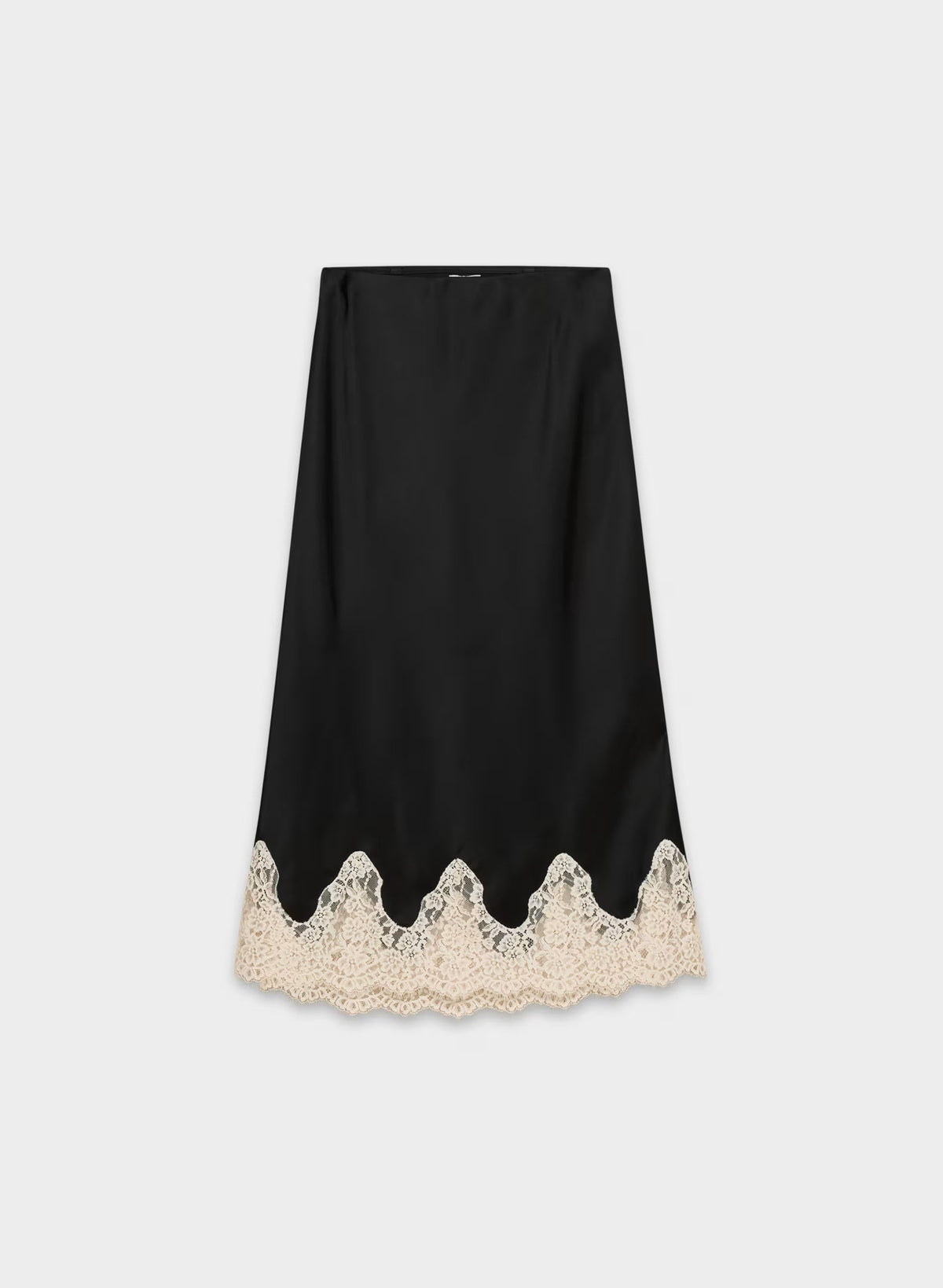 Henrietta Satin Skirt - BLK/SPRKLNG CHMPGN