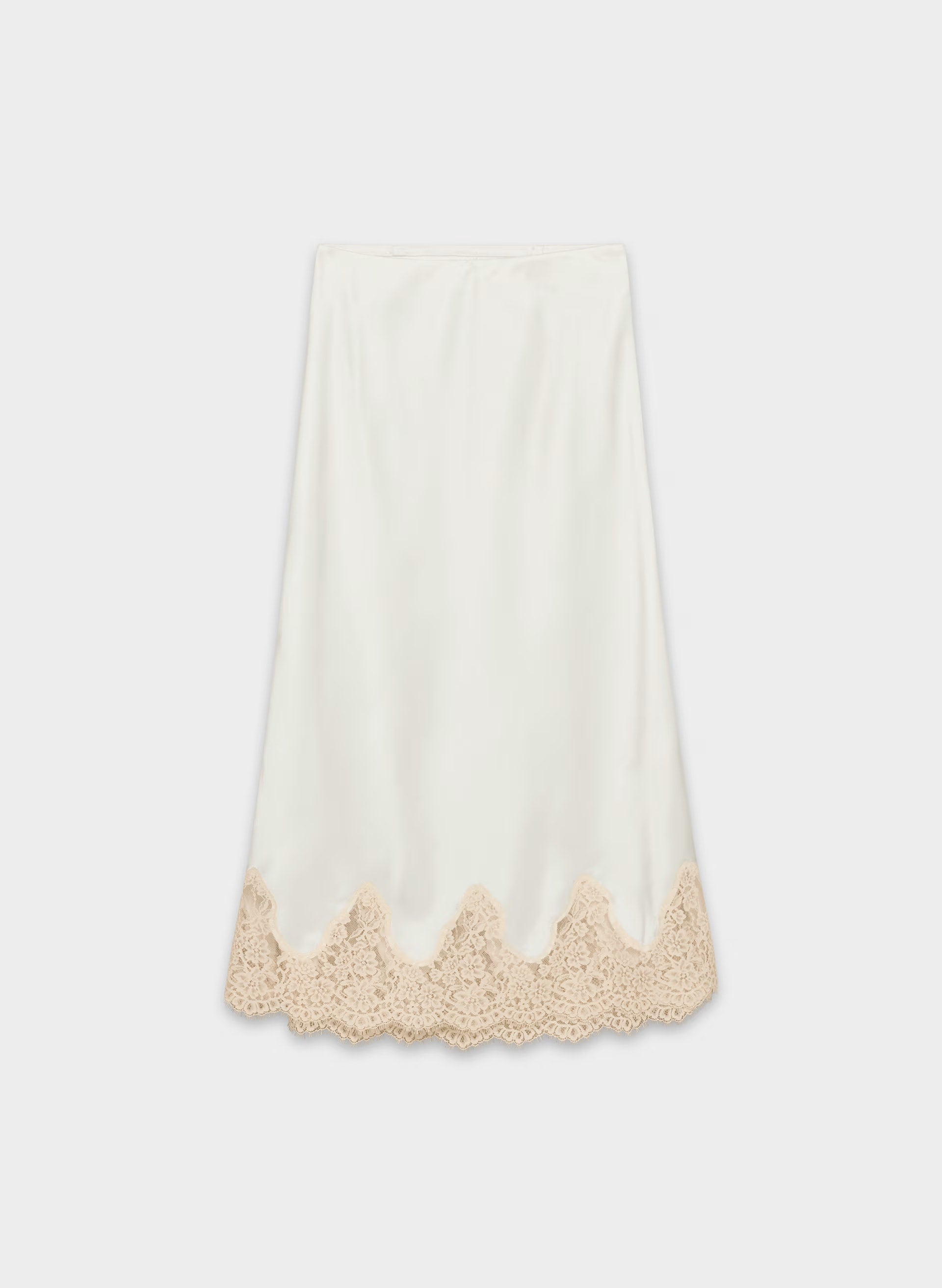 Henrietta Satin Skirt - LT BR/SPKLG CHMPGN