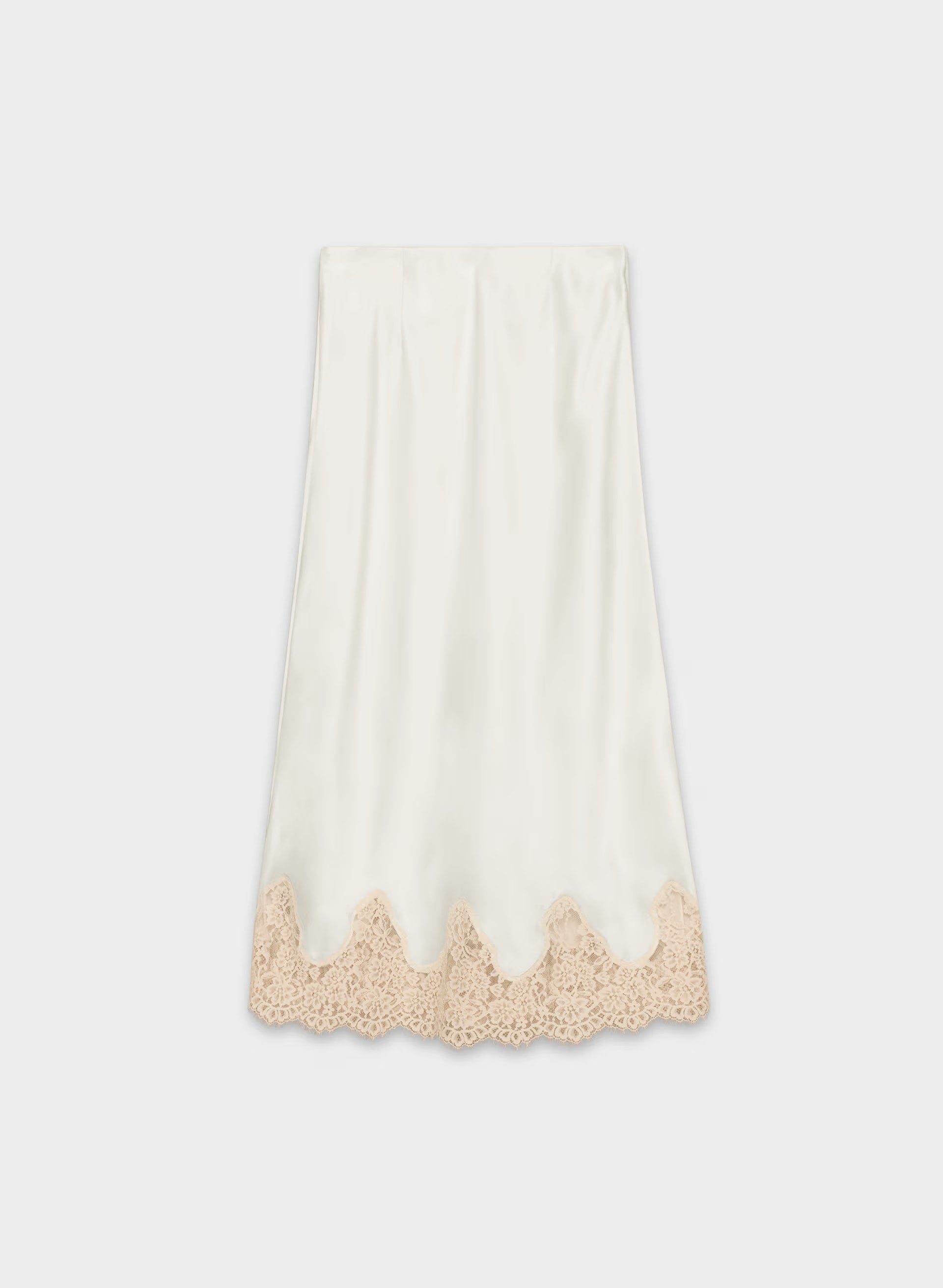 Henrietta Satin Skirt - LT BR/SPKLG CHMPGN