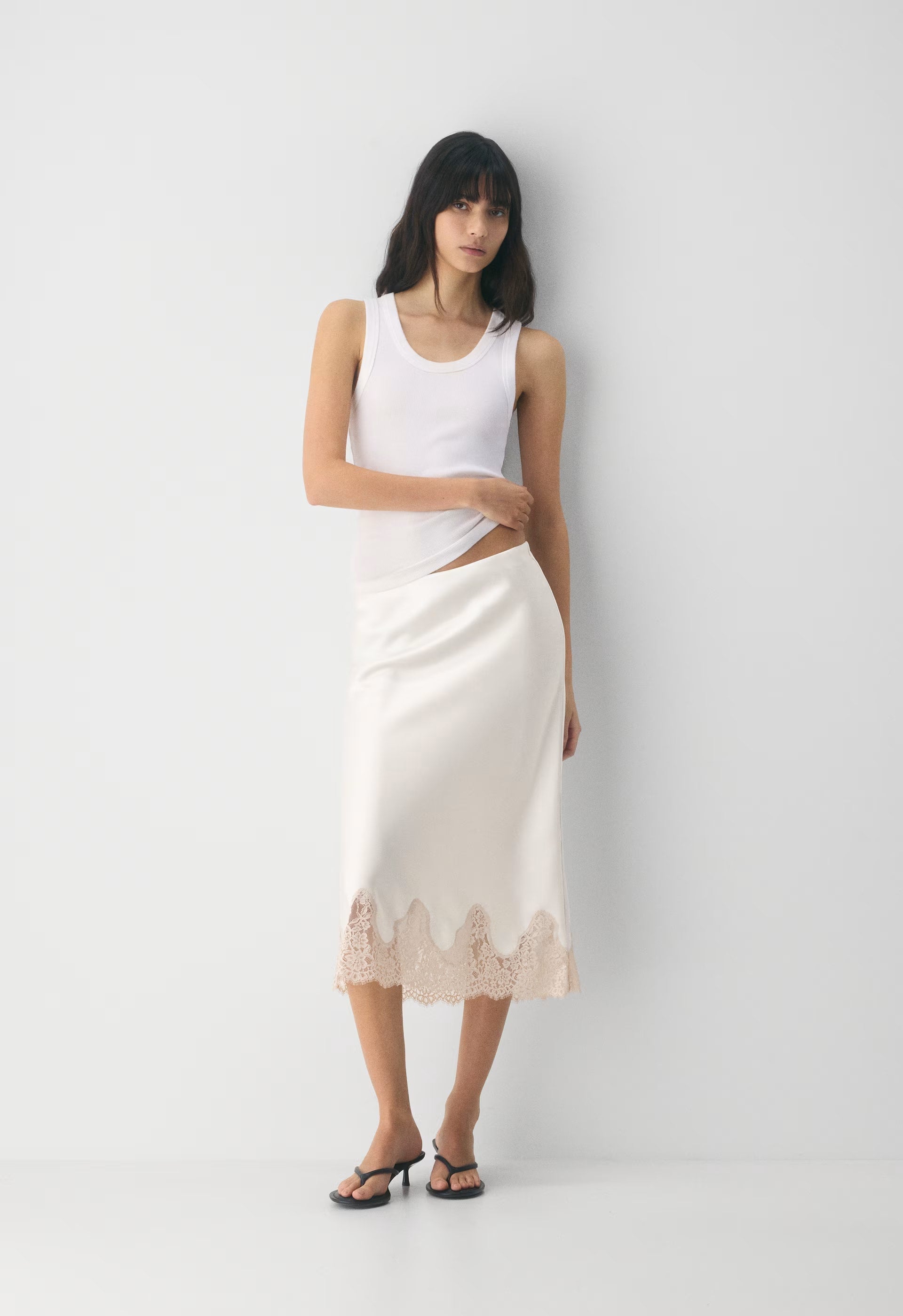 Henrietta Satin Skirt - MLKSHK PNK/LGHT BRCH