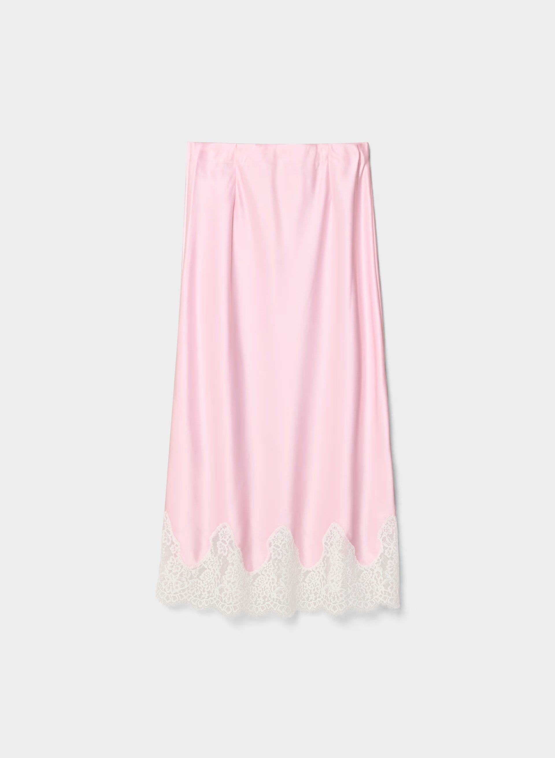 Henrietta Satin Skirt - MLKSHK PNK/LGHT BRCH