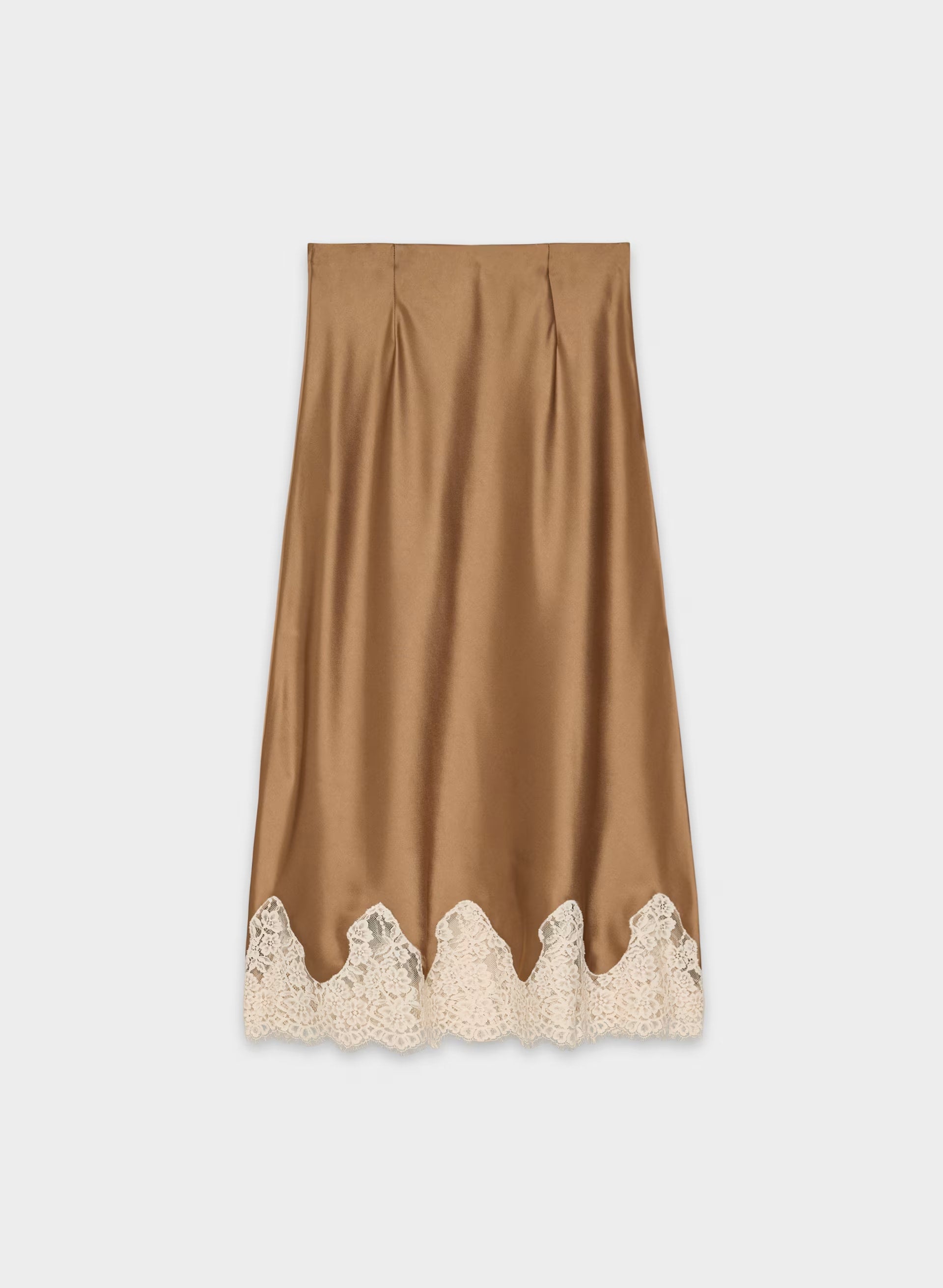 Henrietta Satin Skirt - DSRT SND/SPRKL CHMPN