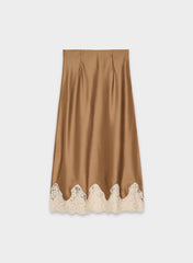 Henrietta Satin Skirt - DSRT SND/SPRKL CHMPN