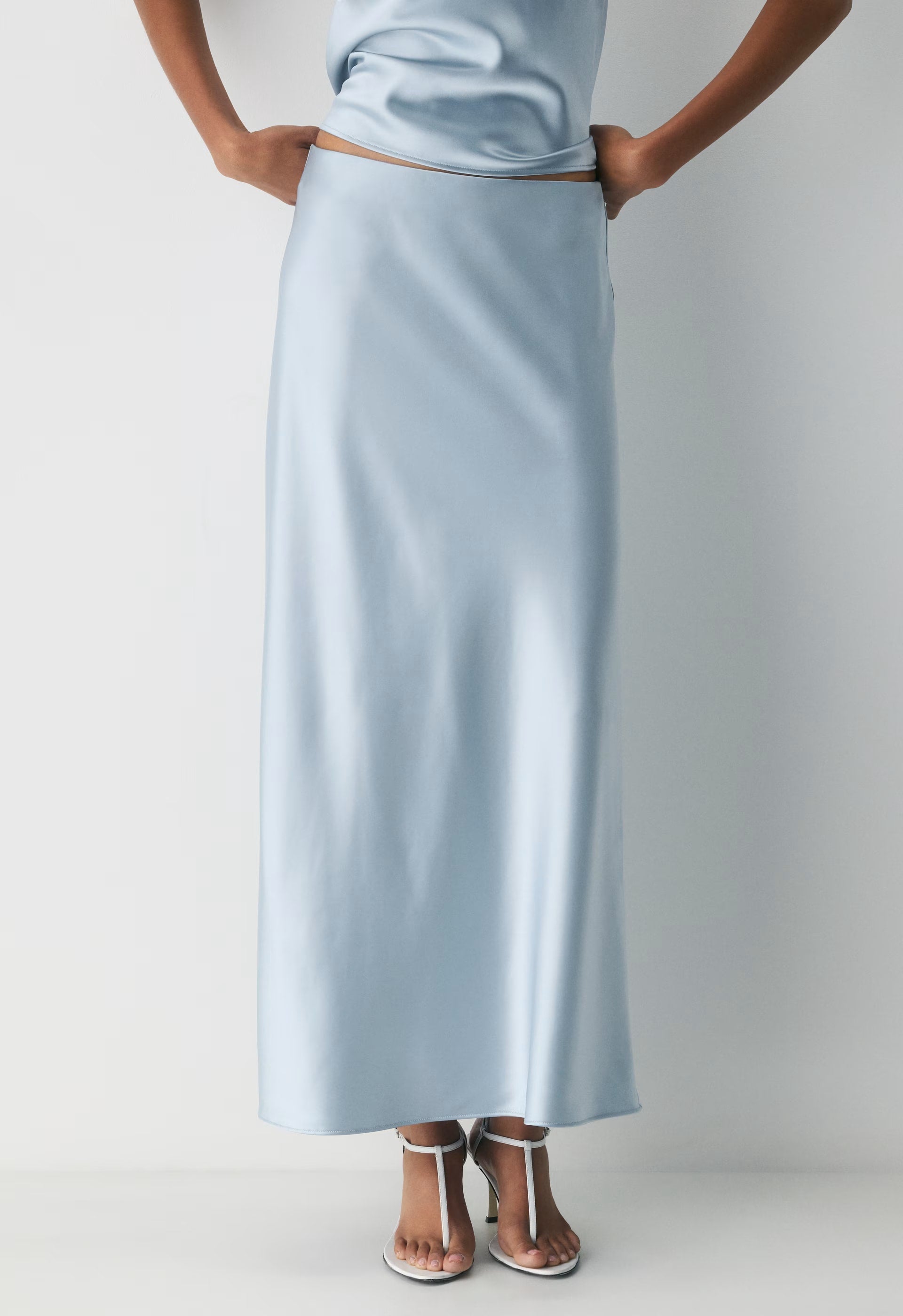 Capture Satin Skirt - BOSANA GREEN