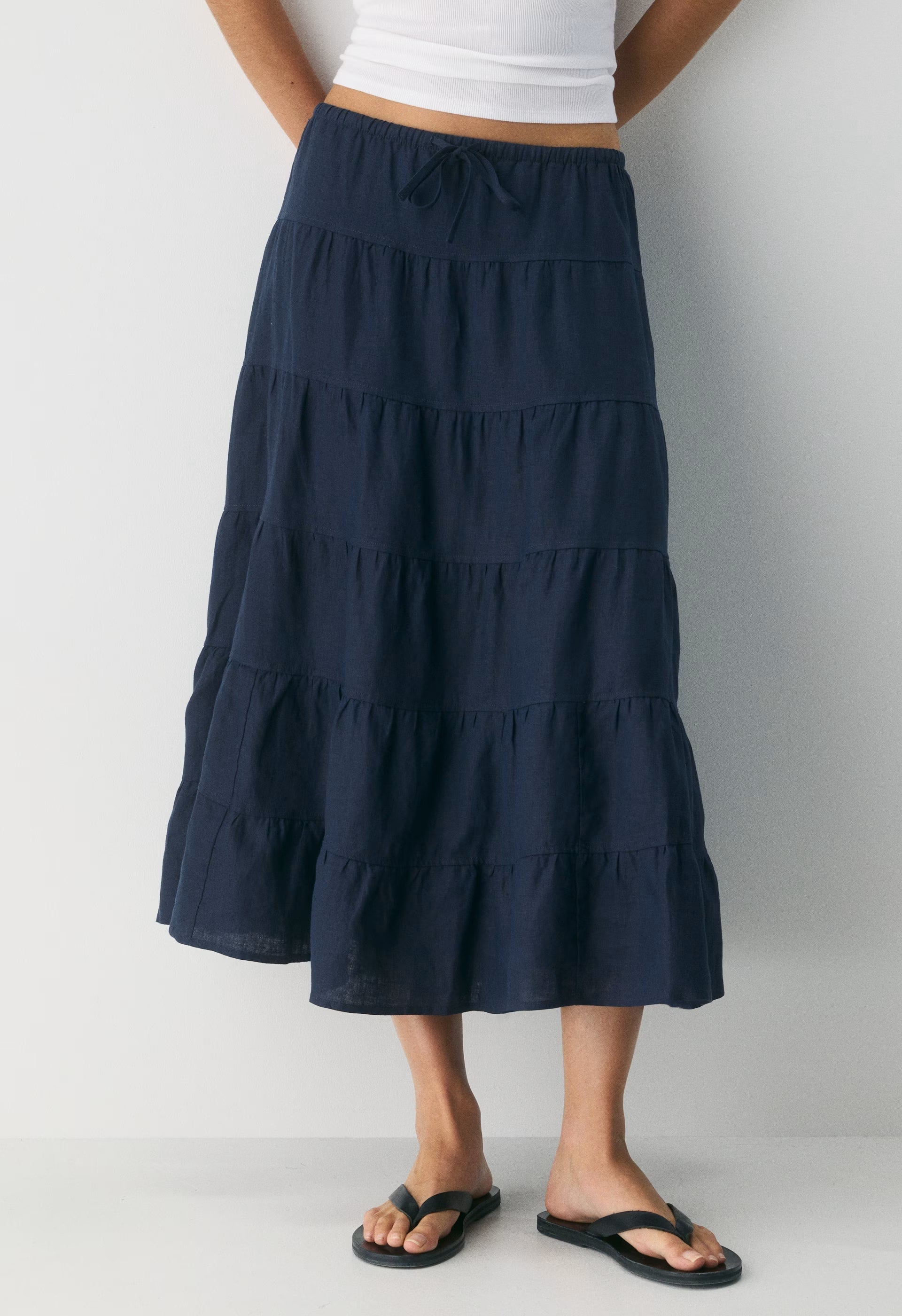 Bouquet Linen Skirt - ADMIRAL