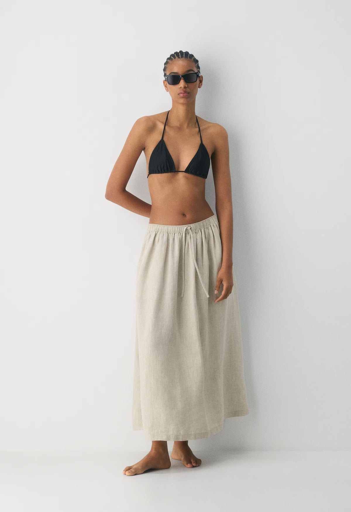 Socialite Linen Skirt - UNDYED ECRU