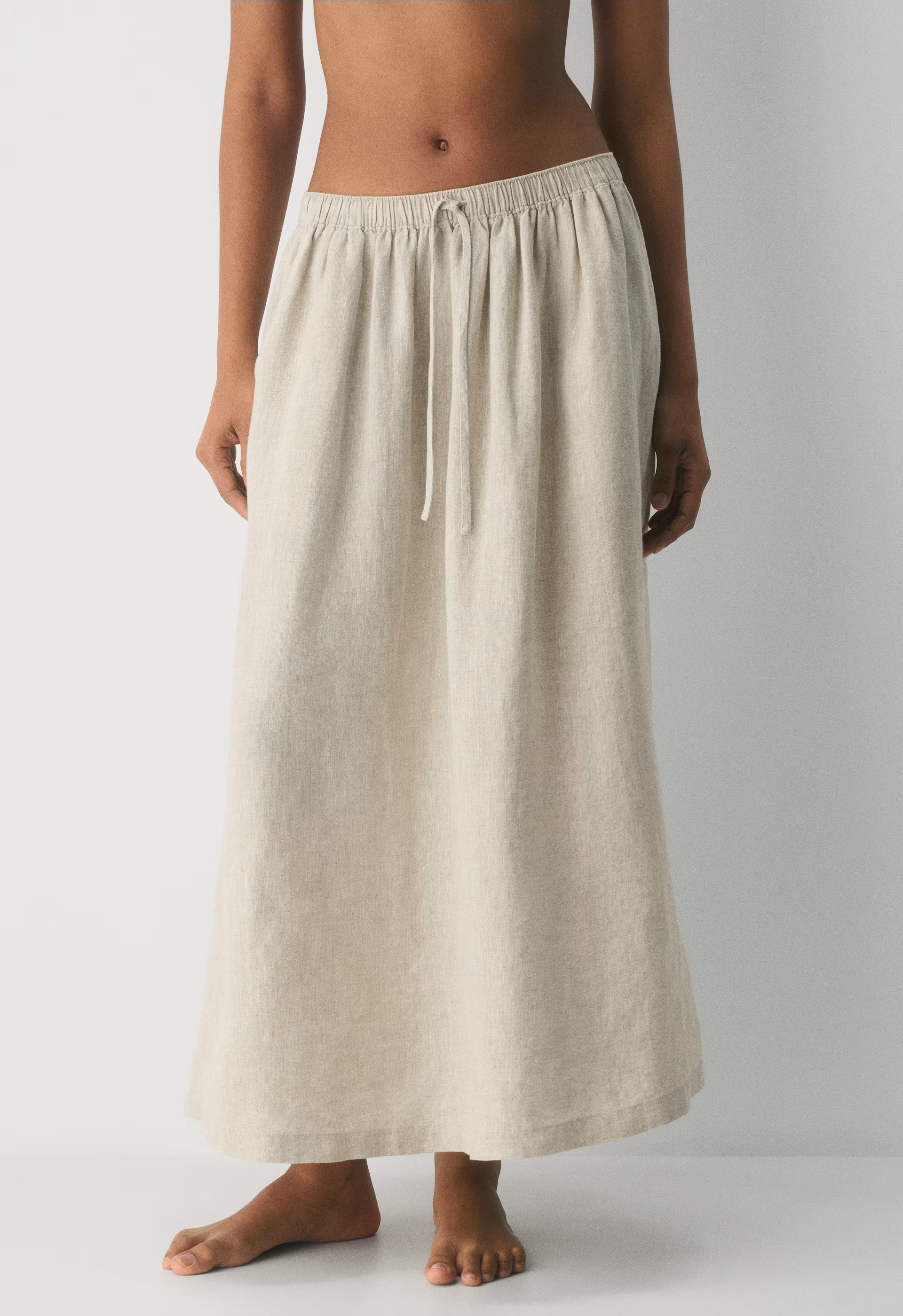 Socialite Linen Skirt - UNDYED ECRU