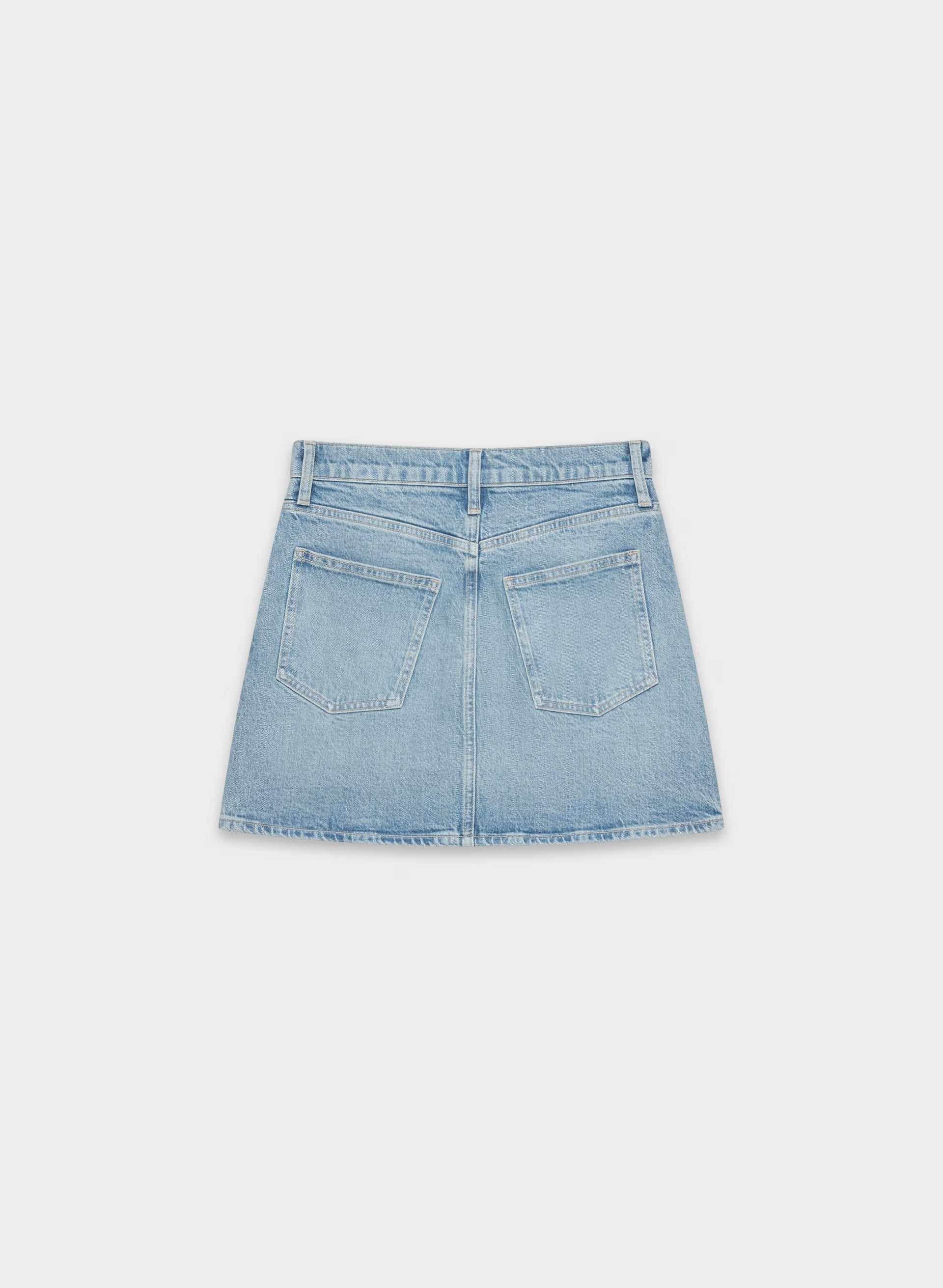 Denim Forum Julia Micro Denim Skirt - VINTAGE LIGHT BLUE
