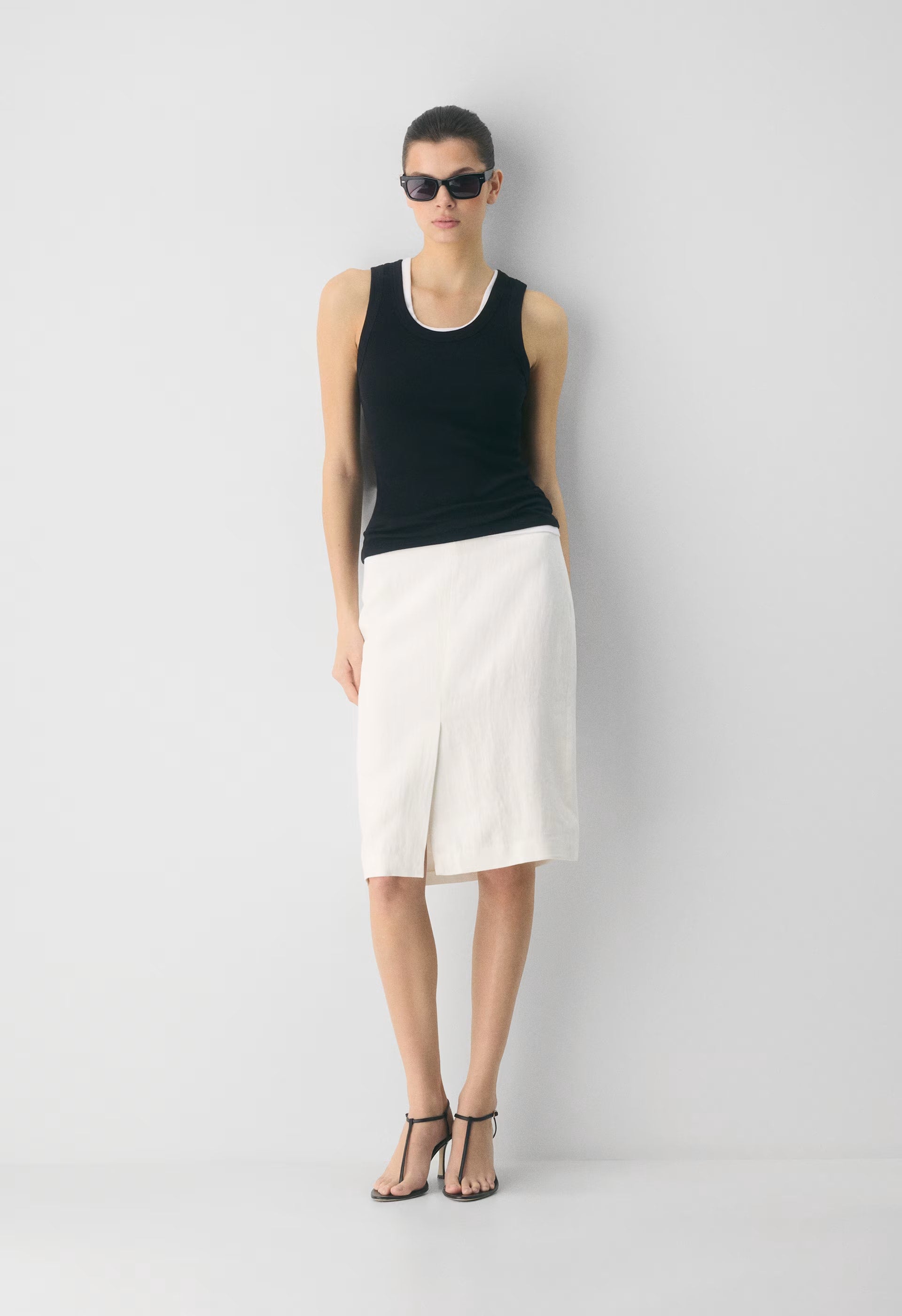Yorkville Skirt - PowerLinen™ - RICH MOCHA BROWN