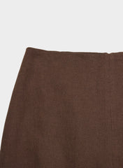 Yorkville Skirt - PowerLinen™ - RICH MOCHA BROWN