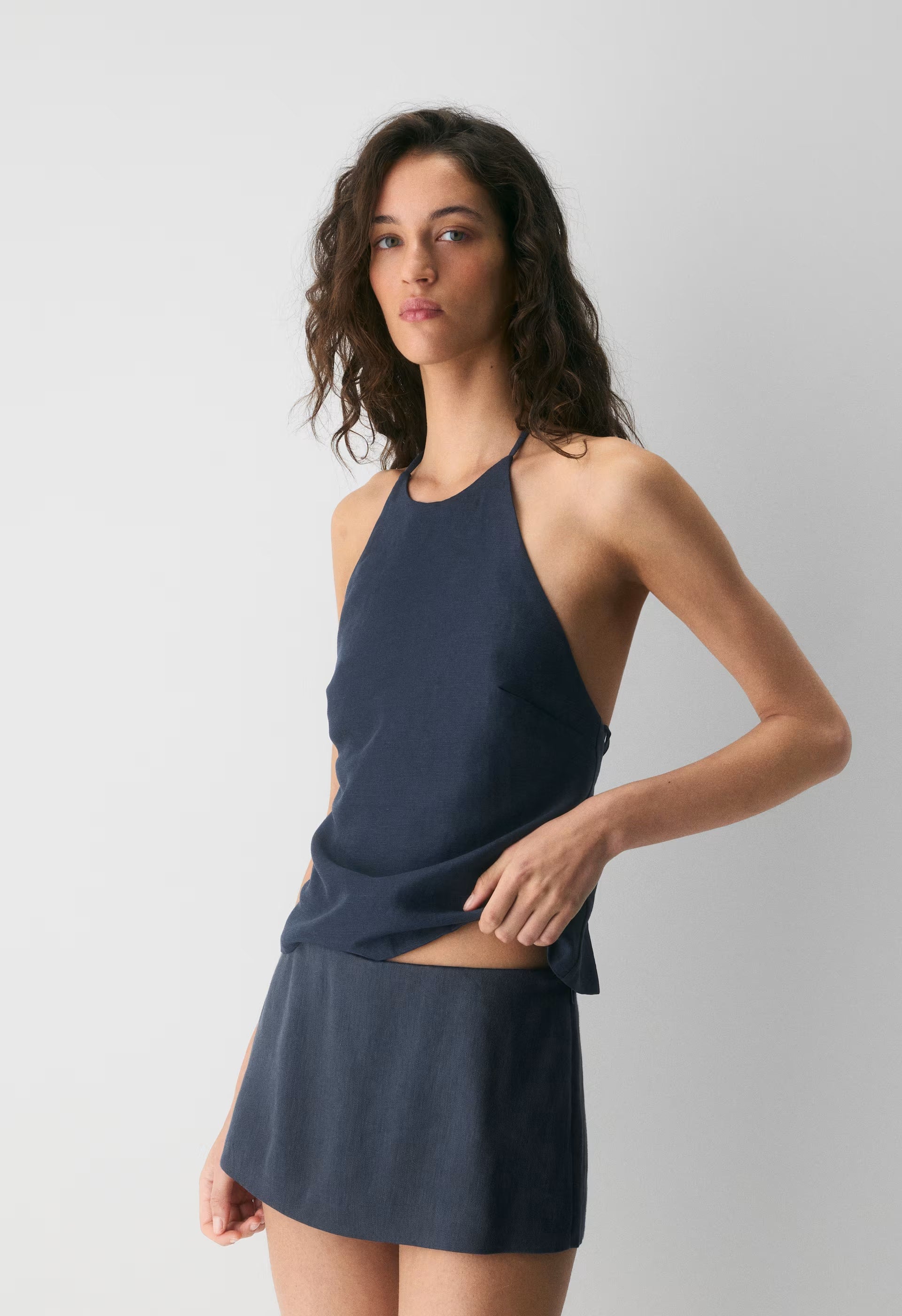 Jewel Linen Skort - ADMIRAL