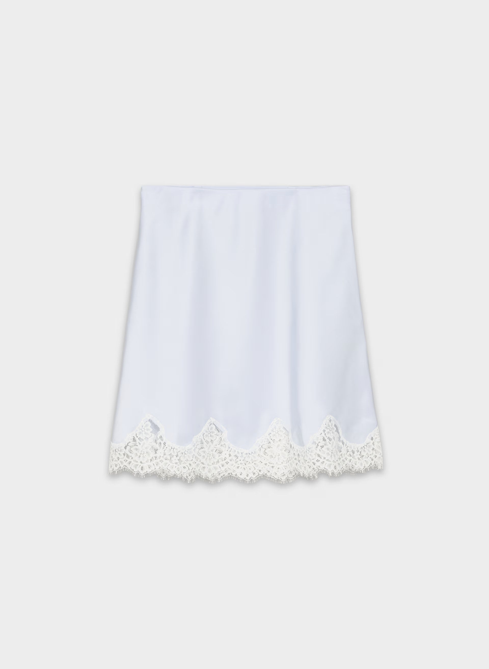 Henrietta Satin Mini Skirt - GLIMMER/LT BIRCH