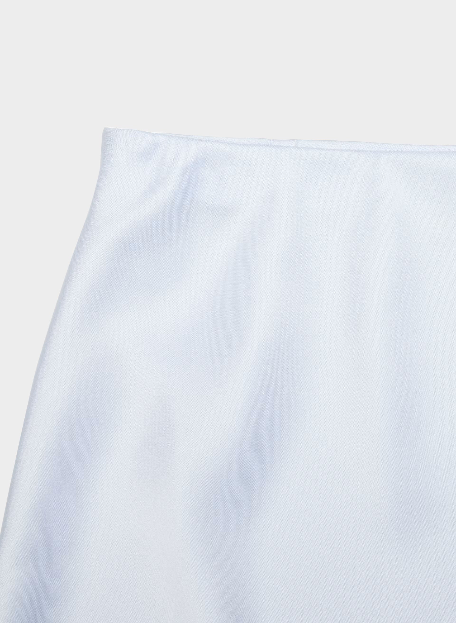 Henrietta Satin Mini Skirt - GLIMMER/LT BIRCH