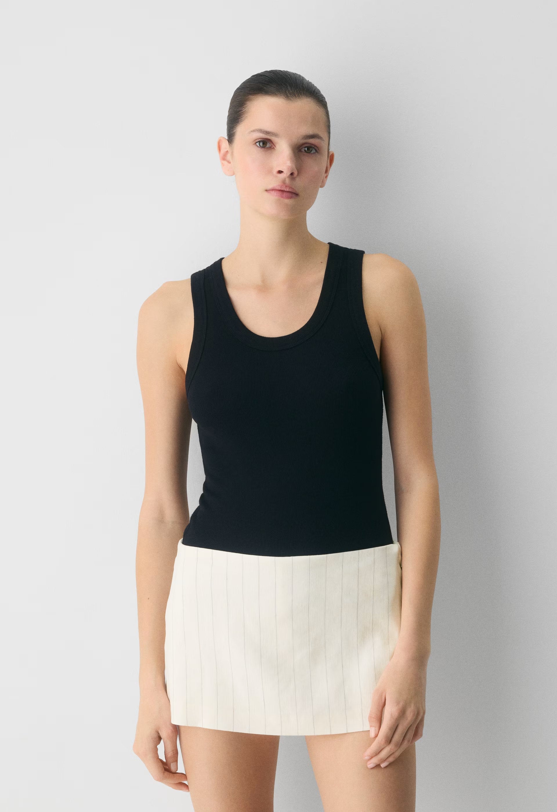 Jewel Linen Skort - CABOT STRP OAK/GREY