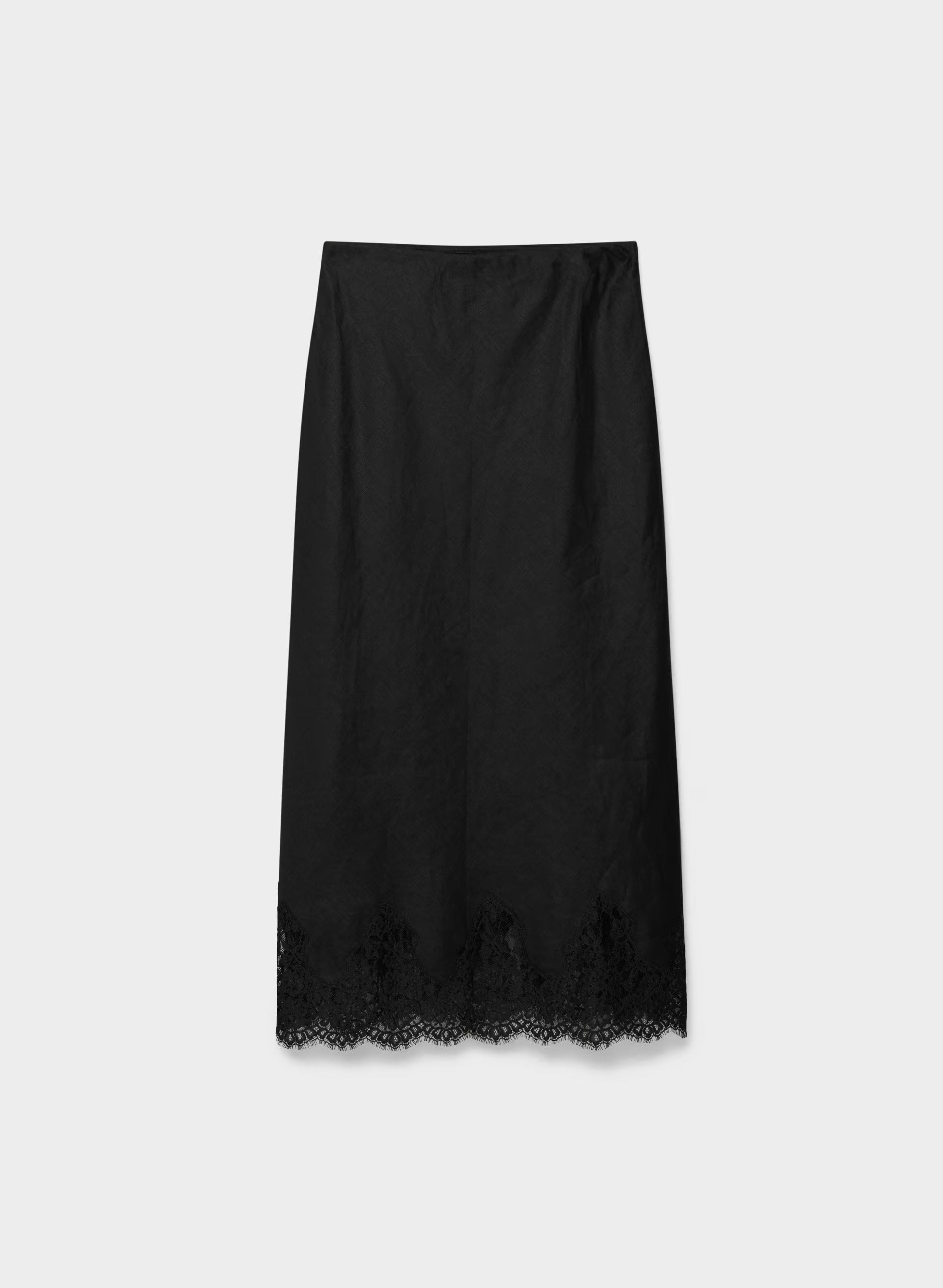 Henrietta Linen Skirt - BLACK/BLACK