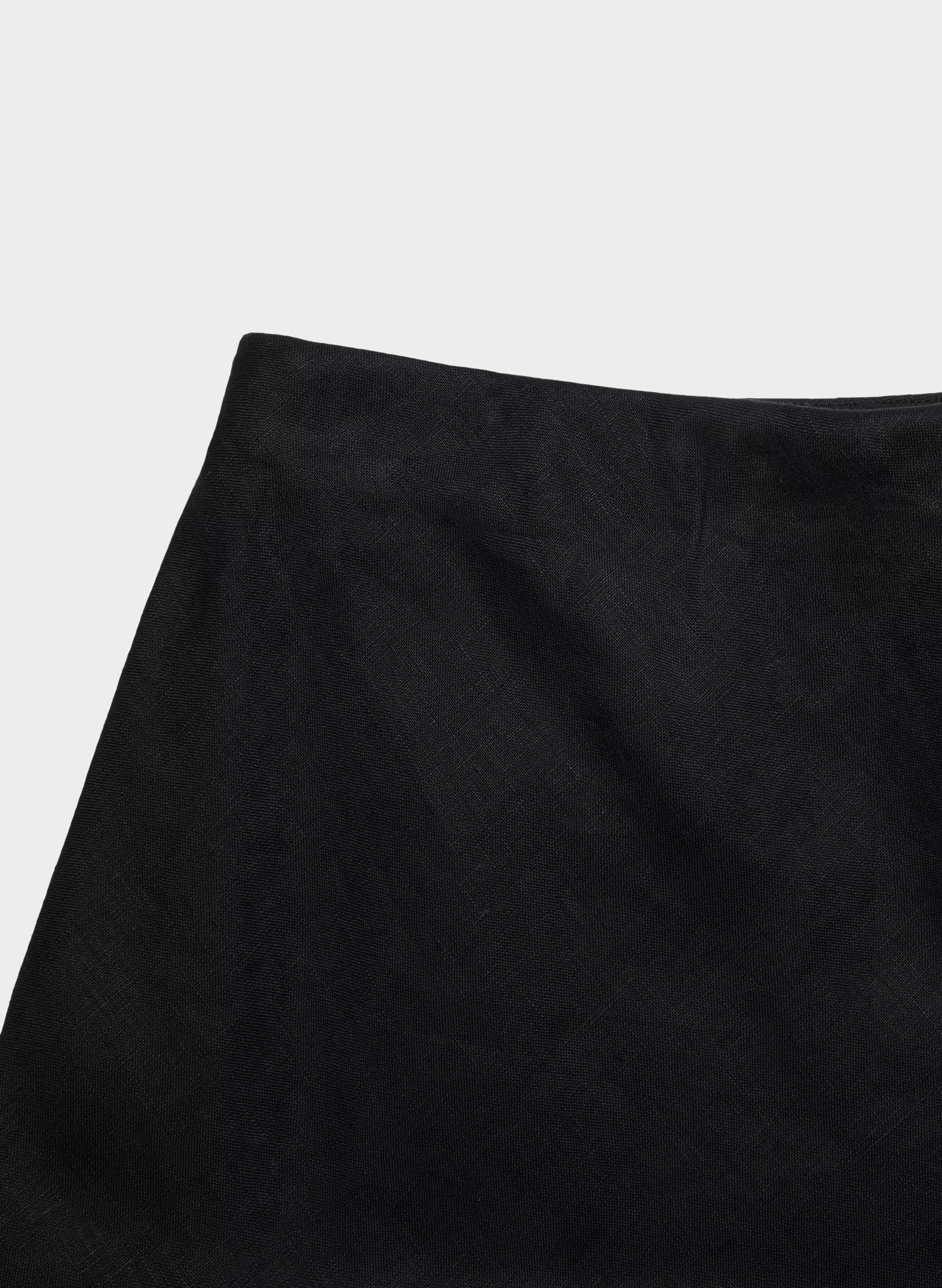 Henrietta Linen Skirt - BLACK/BLACK
