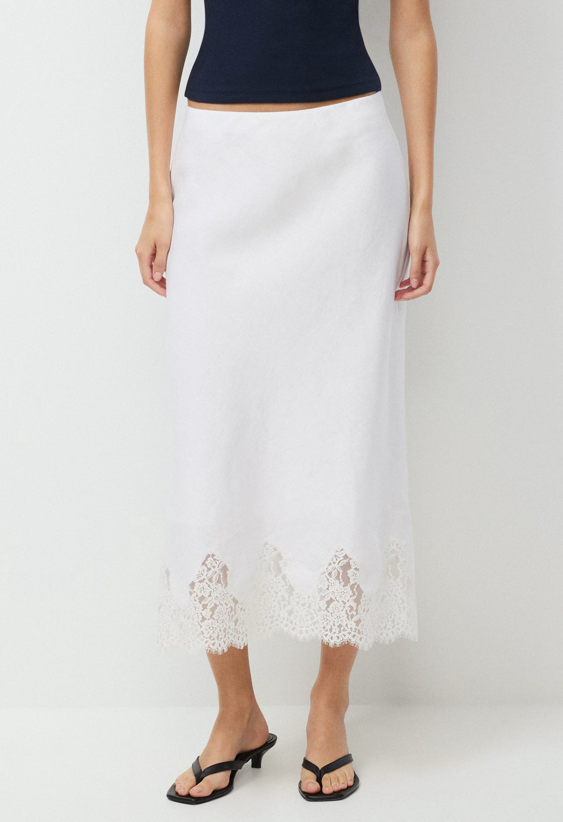 Henrietta Linen Skirt - LEMONADE/LIGHT BIRCH