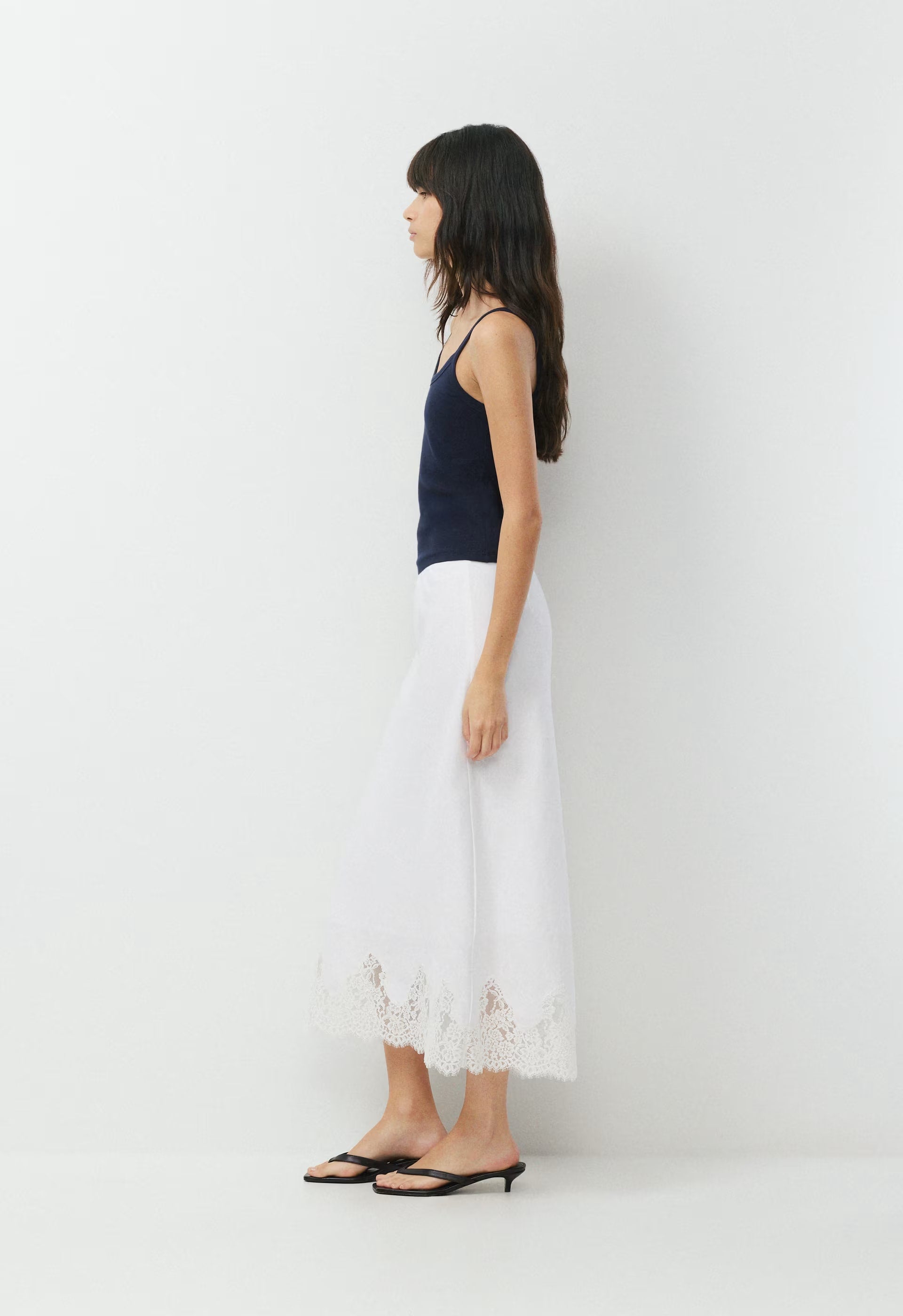 Henrietta Linen Skirt - UNDYED ECRU/LT BIRCH