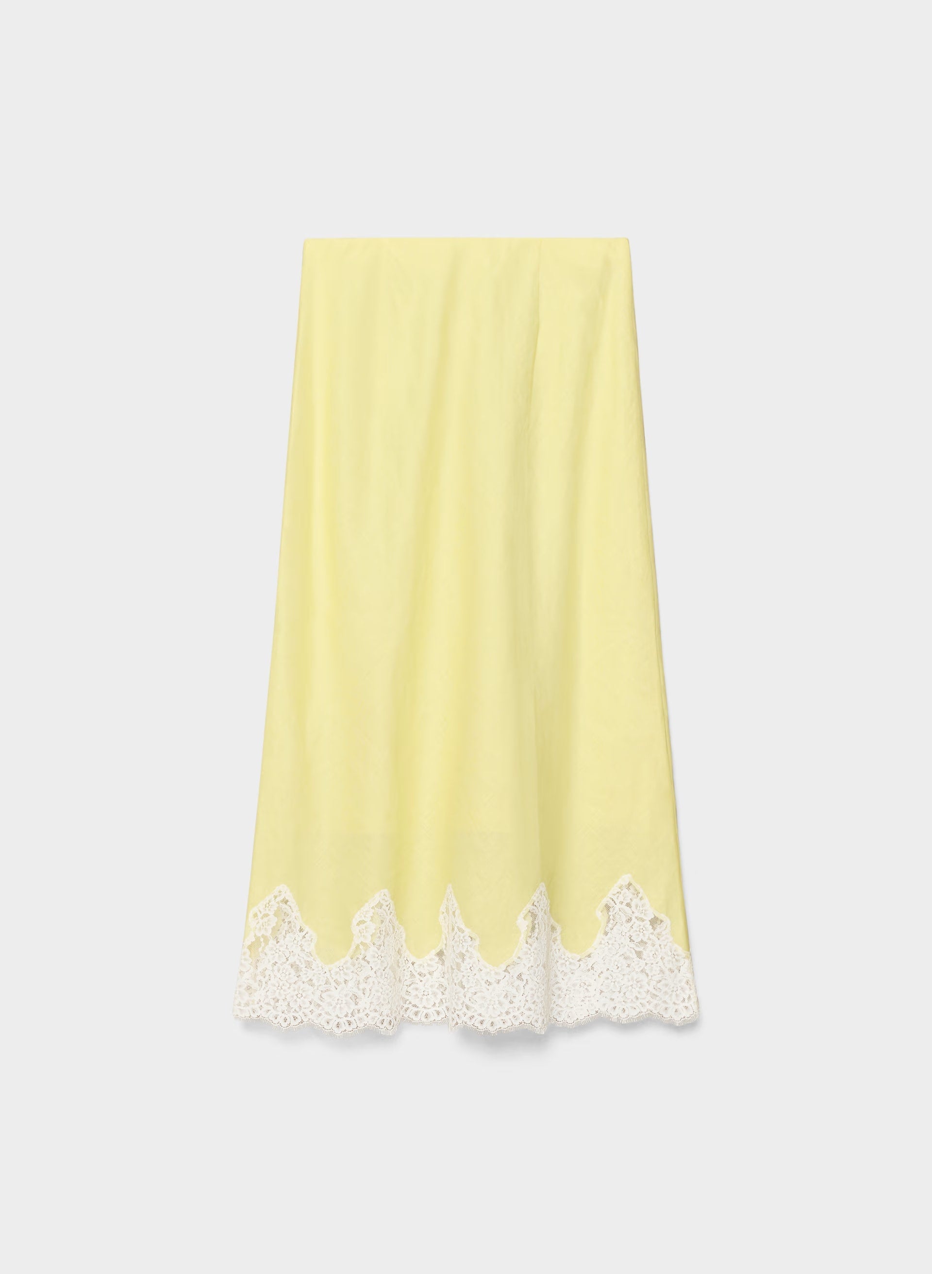 Henrietta Linen Skirt - LEMONADE/LIGHT BIRCH