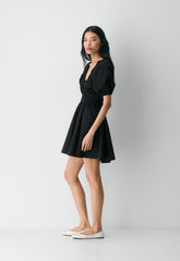 Mason Poplin Dress - BLACK